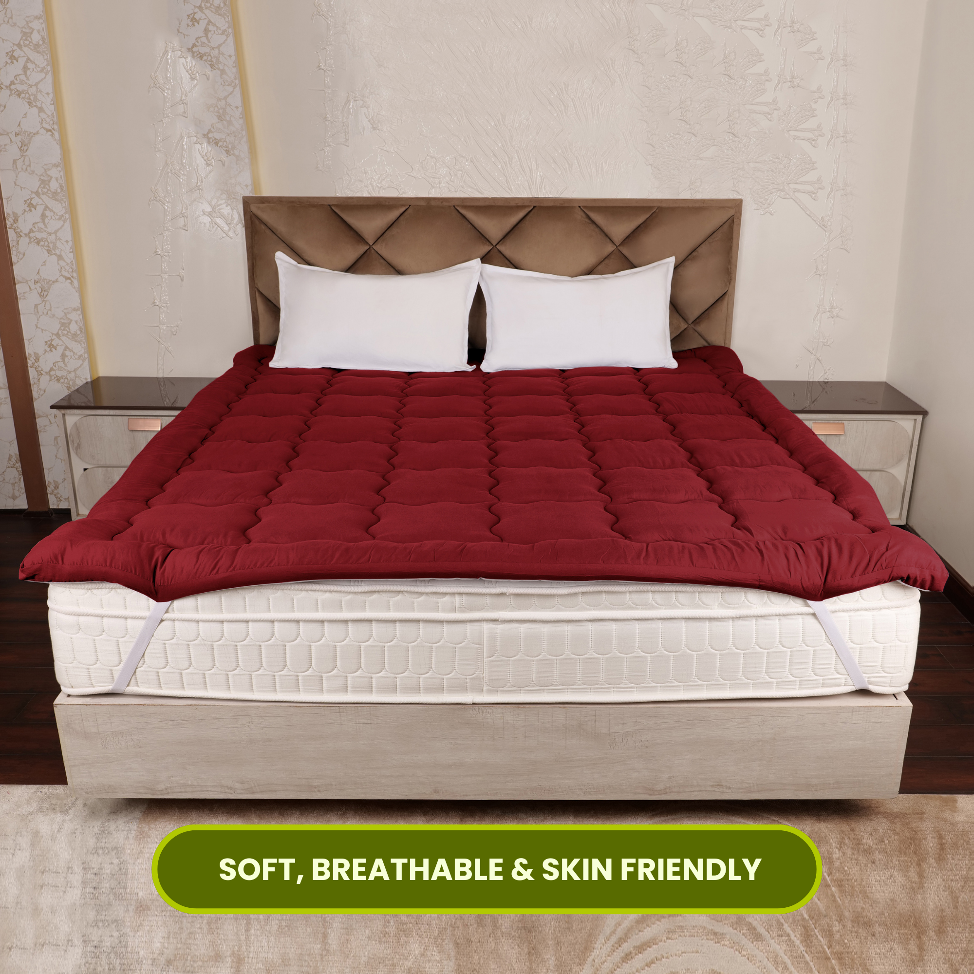 Maroon Mattress Topper / Pads