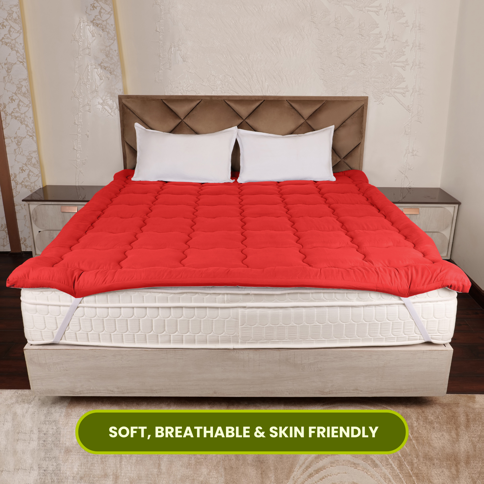 Red Mattress Topper / Pads #thickness_2-inch-500-gsm