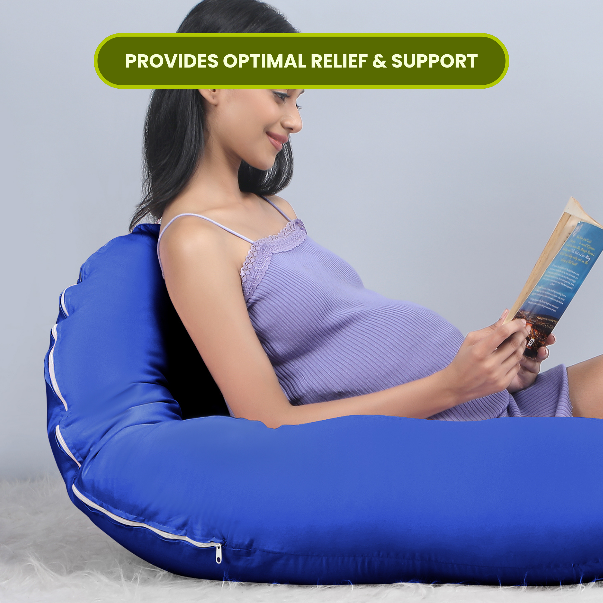 Navy Blue U Shaped Pregnancy Pillow