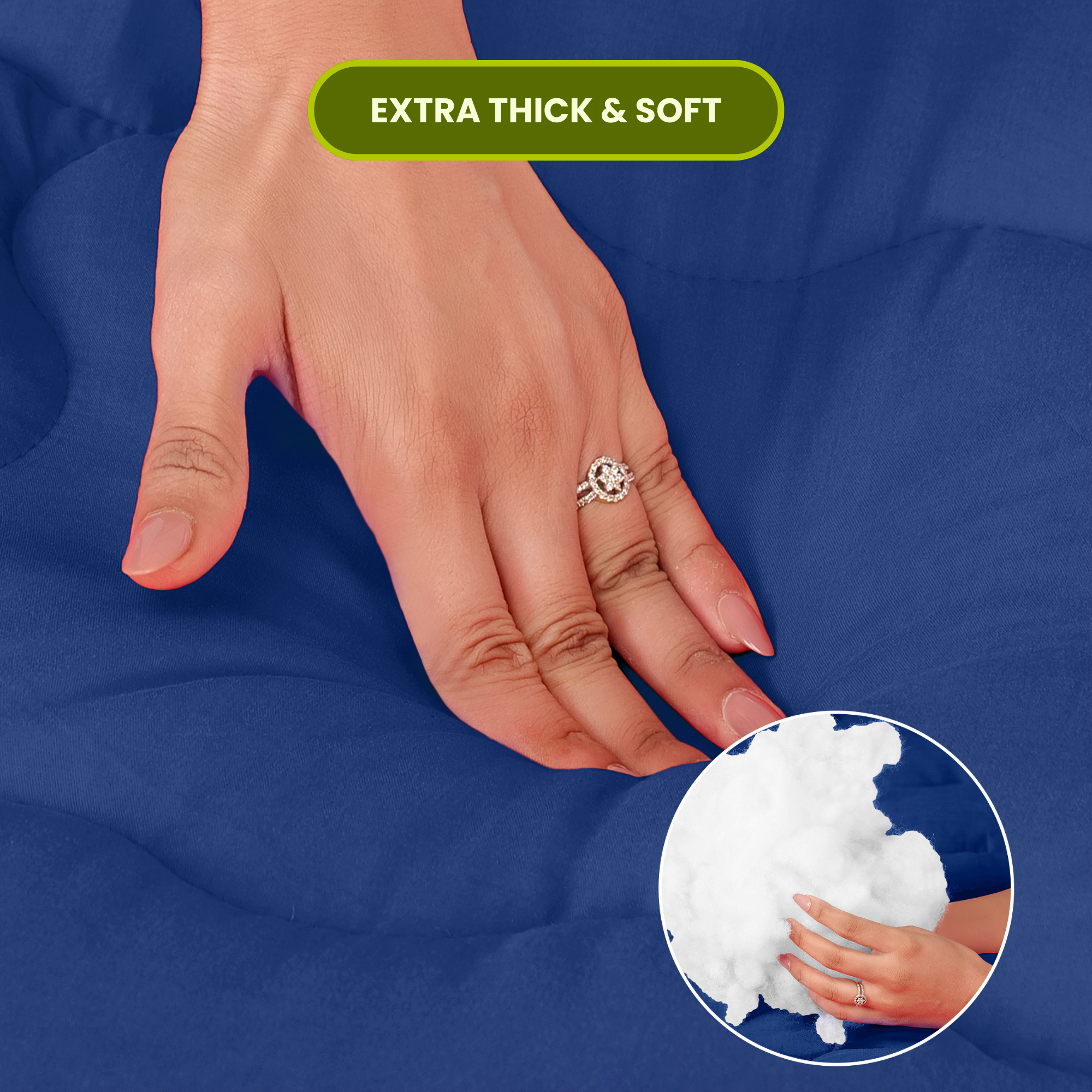 Navy Blue Mattress Topper / Pads