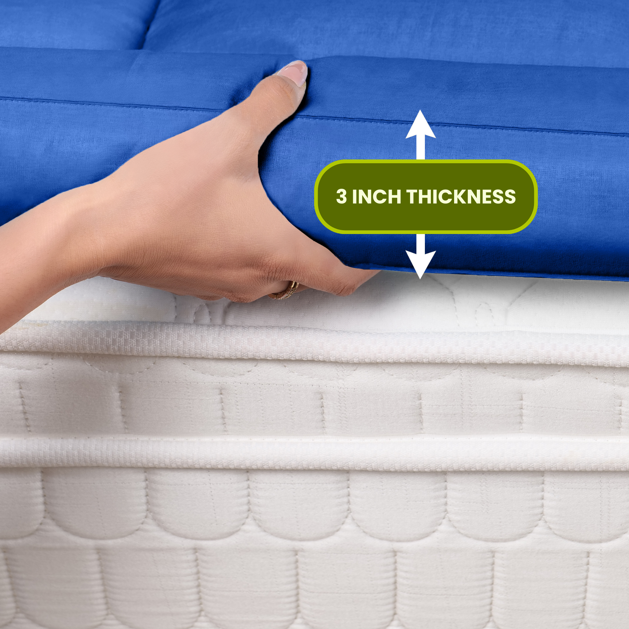 Navy Blue Mattress Topper / Pads