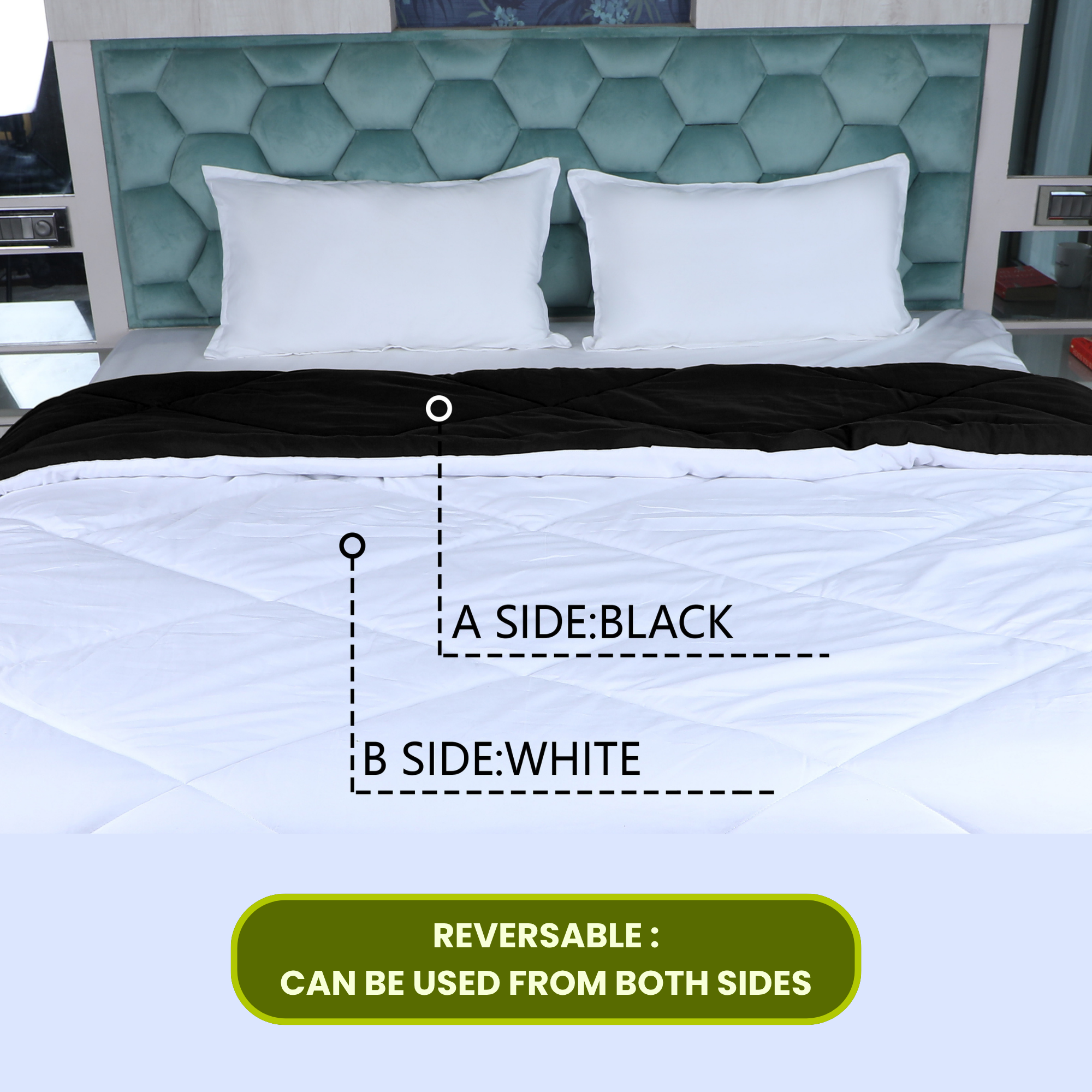 Black & White Reversable Comforter/Duvet