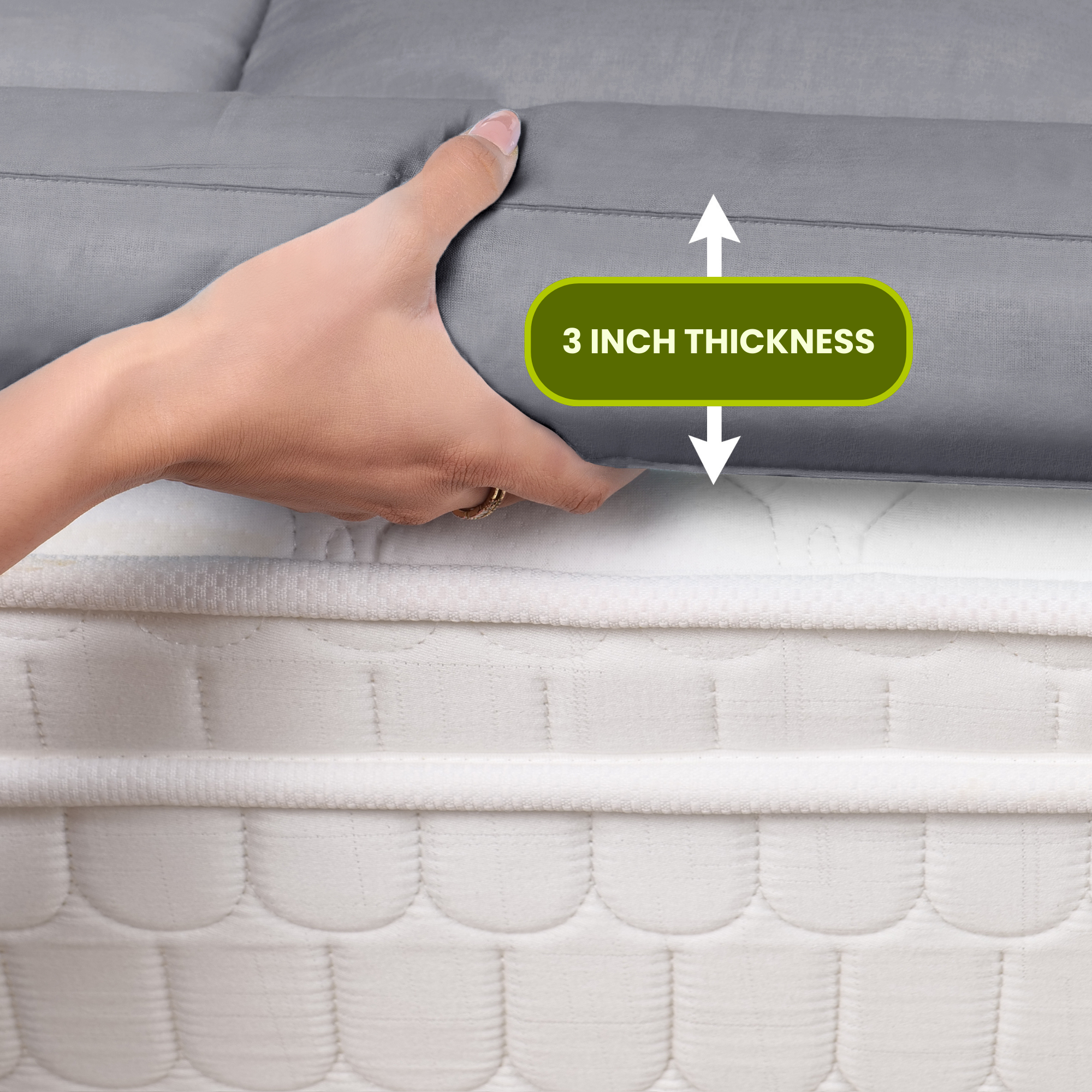 Grey Mattress Topper / Pads