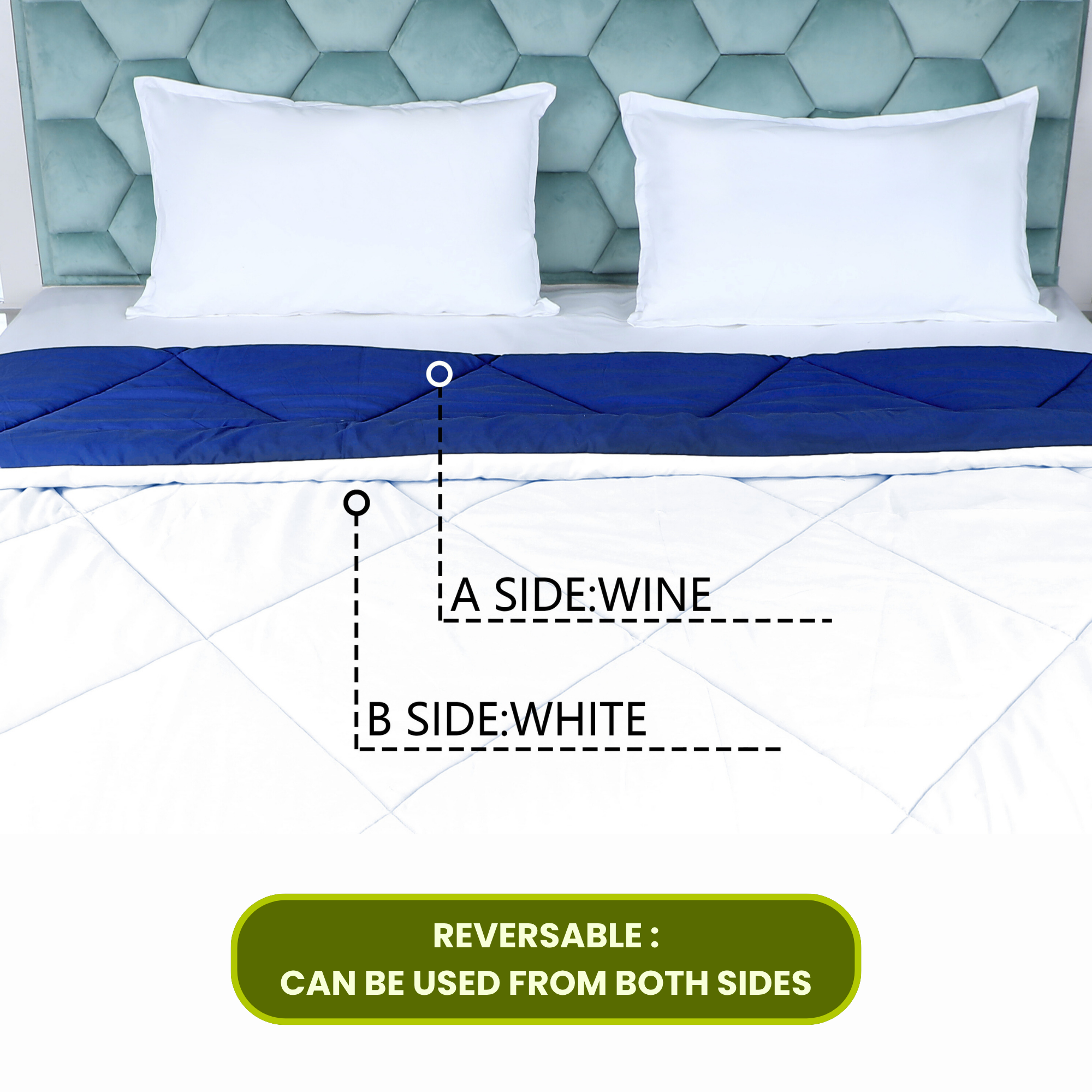 Blue & White Reversable Comforter/Duvet