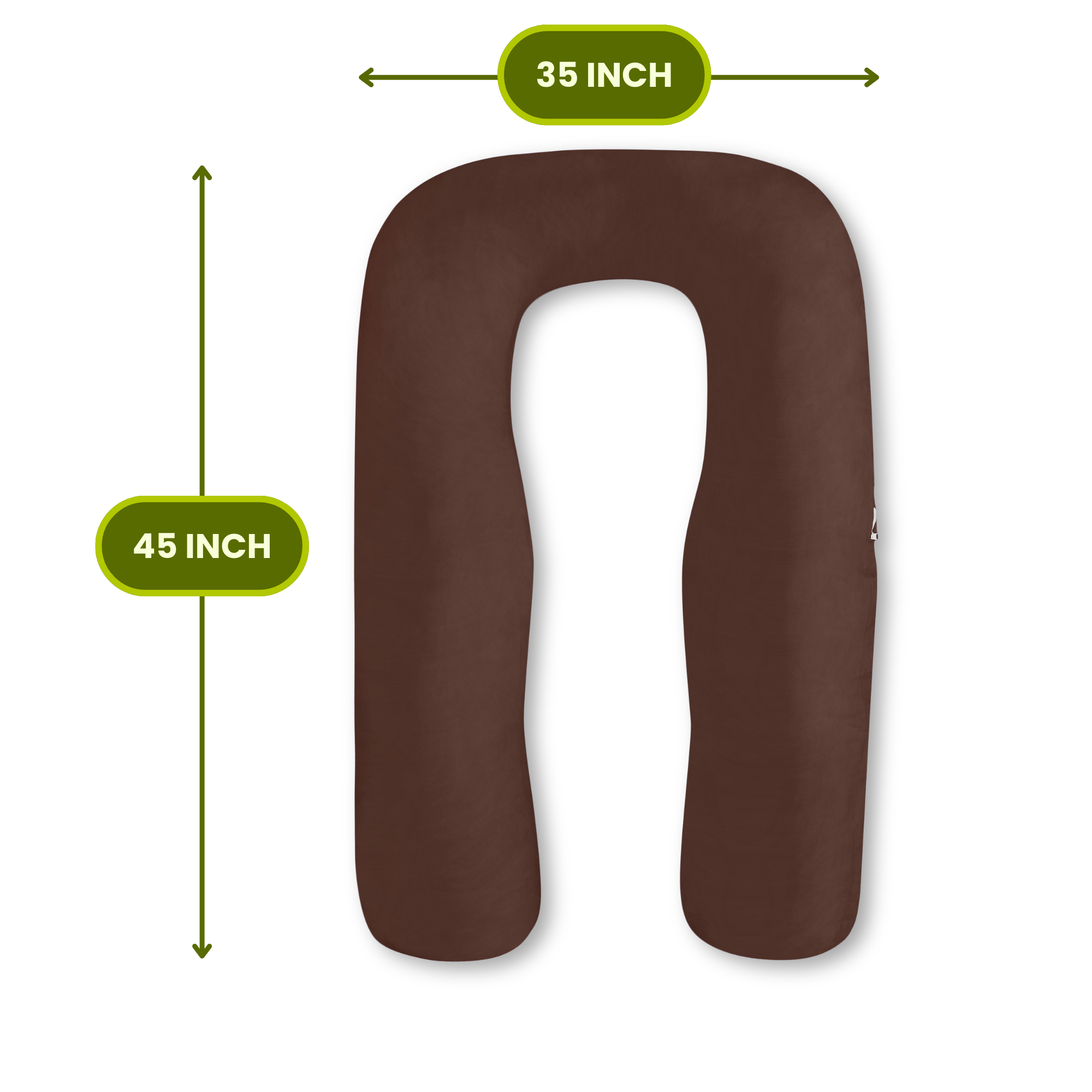 Brown U Shaped Pregnancy Pillow