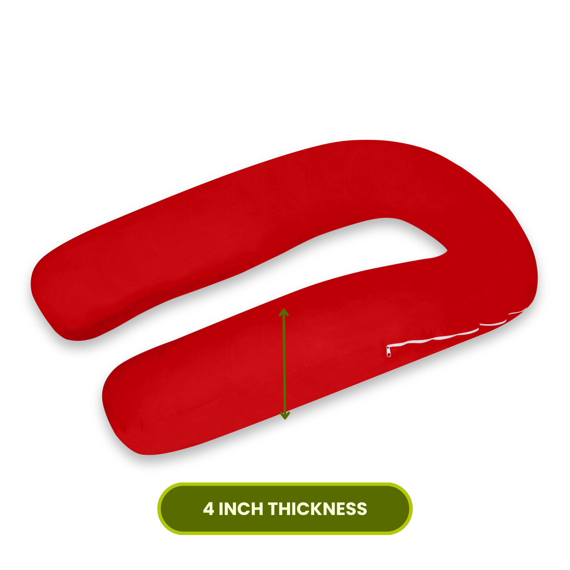 Red U Shaped Pregnancy Pillow