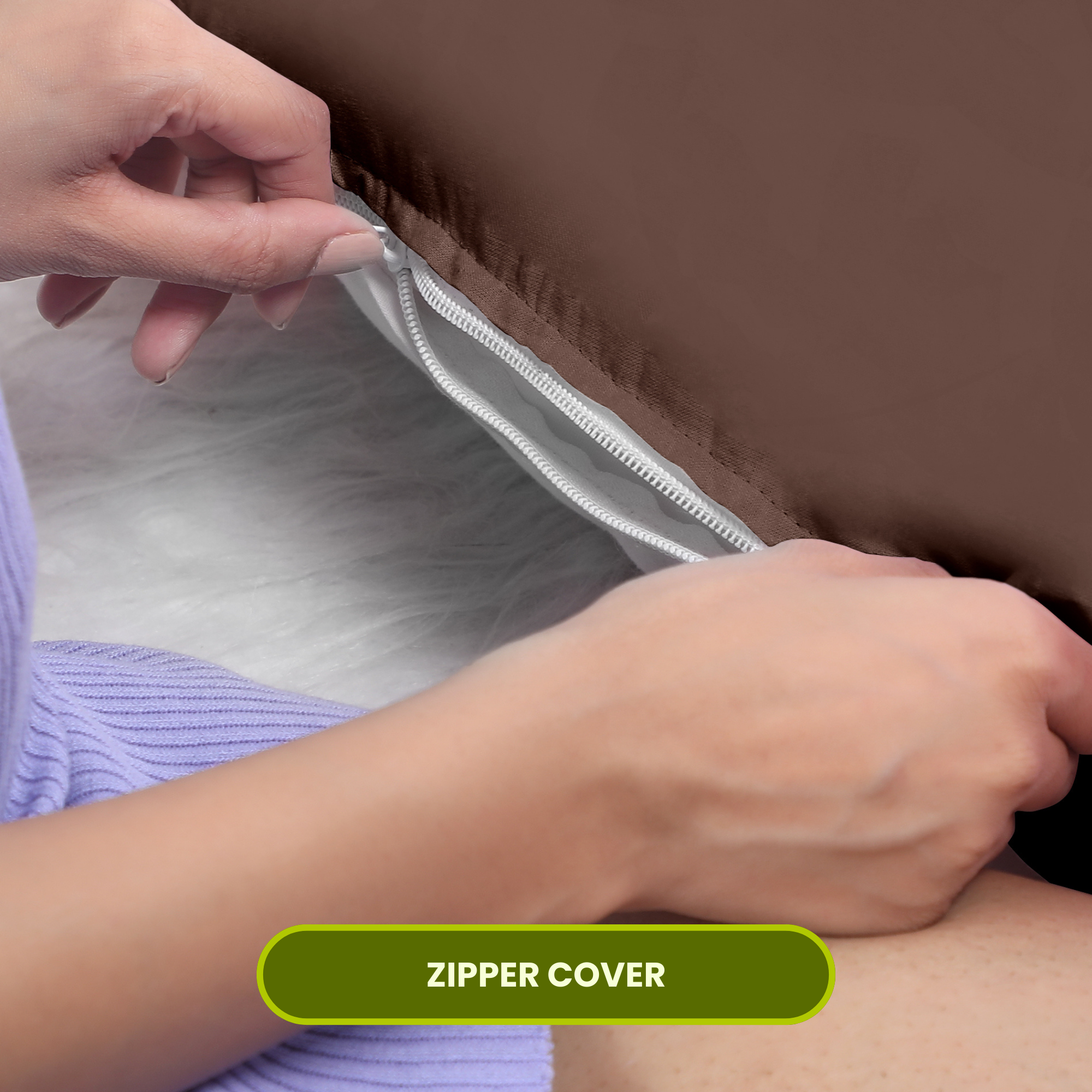 Brown U Shaped Pregnancy Pillow