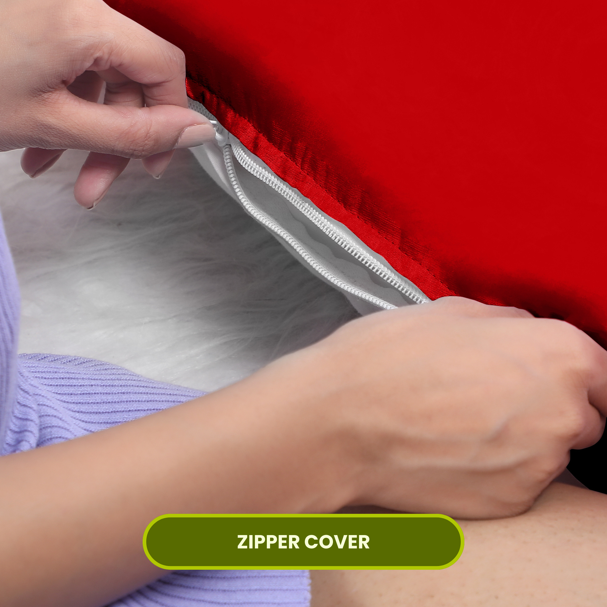 Red U Shaped Pregnancy Pillow