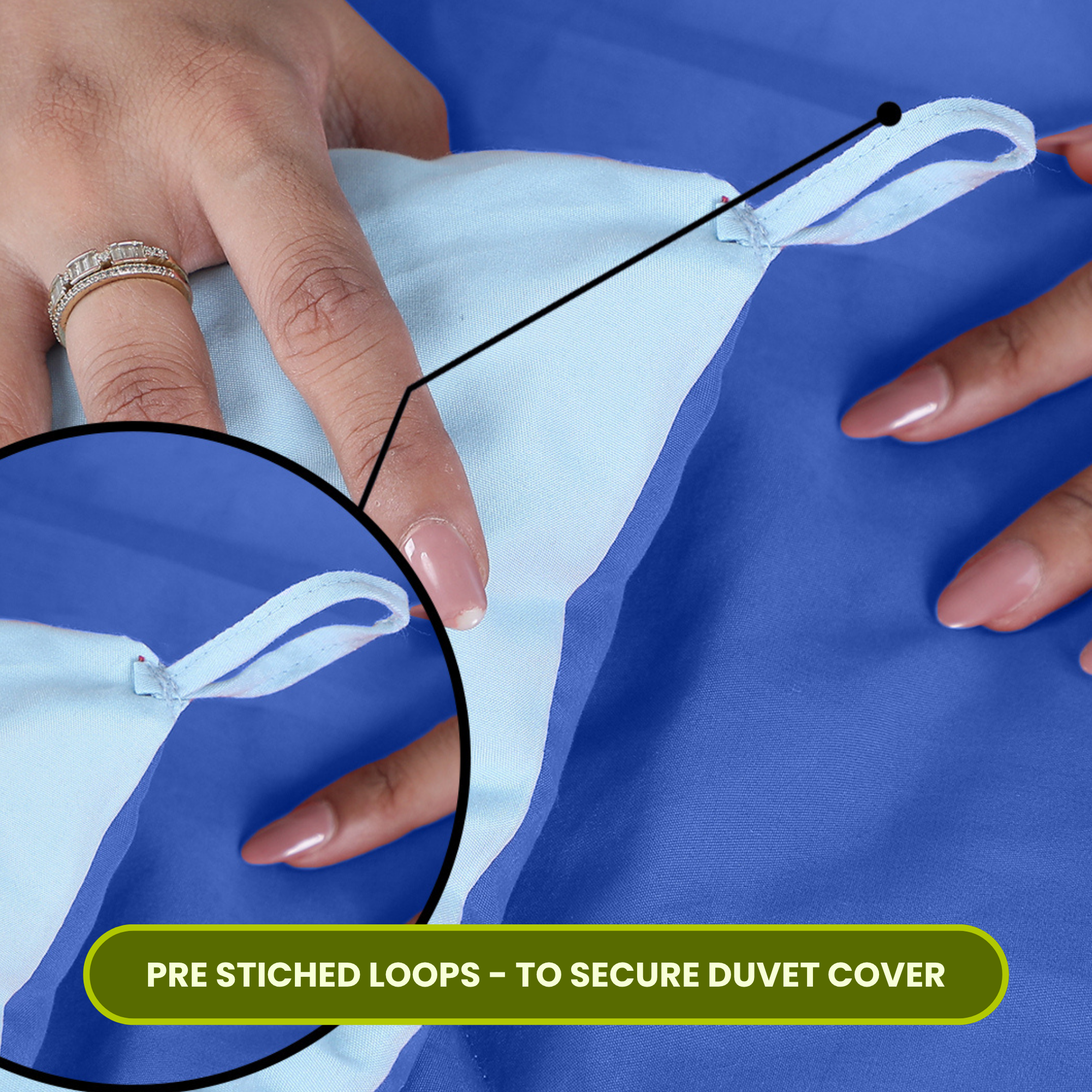Blue & Sky Blue Reversable Comforter/Duvet