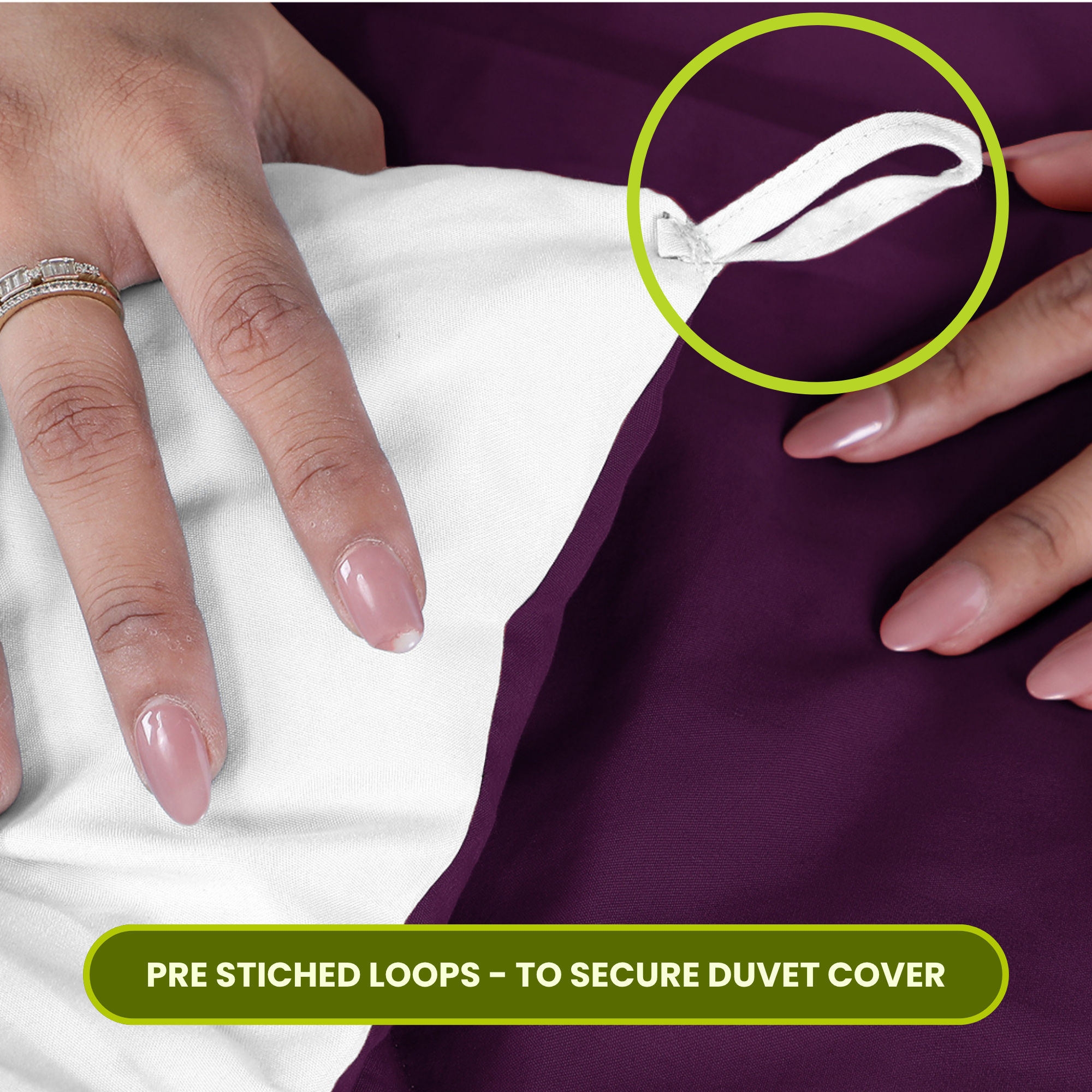 White & Wine Reversable Comforter/Duvet