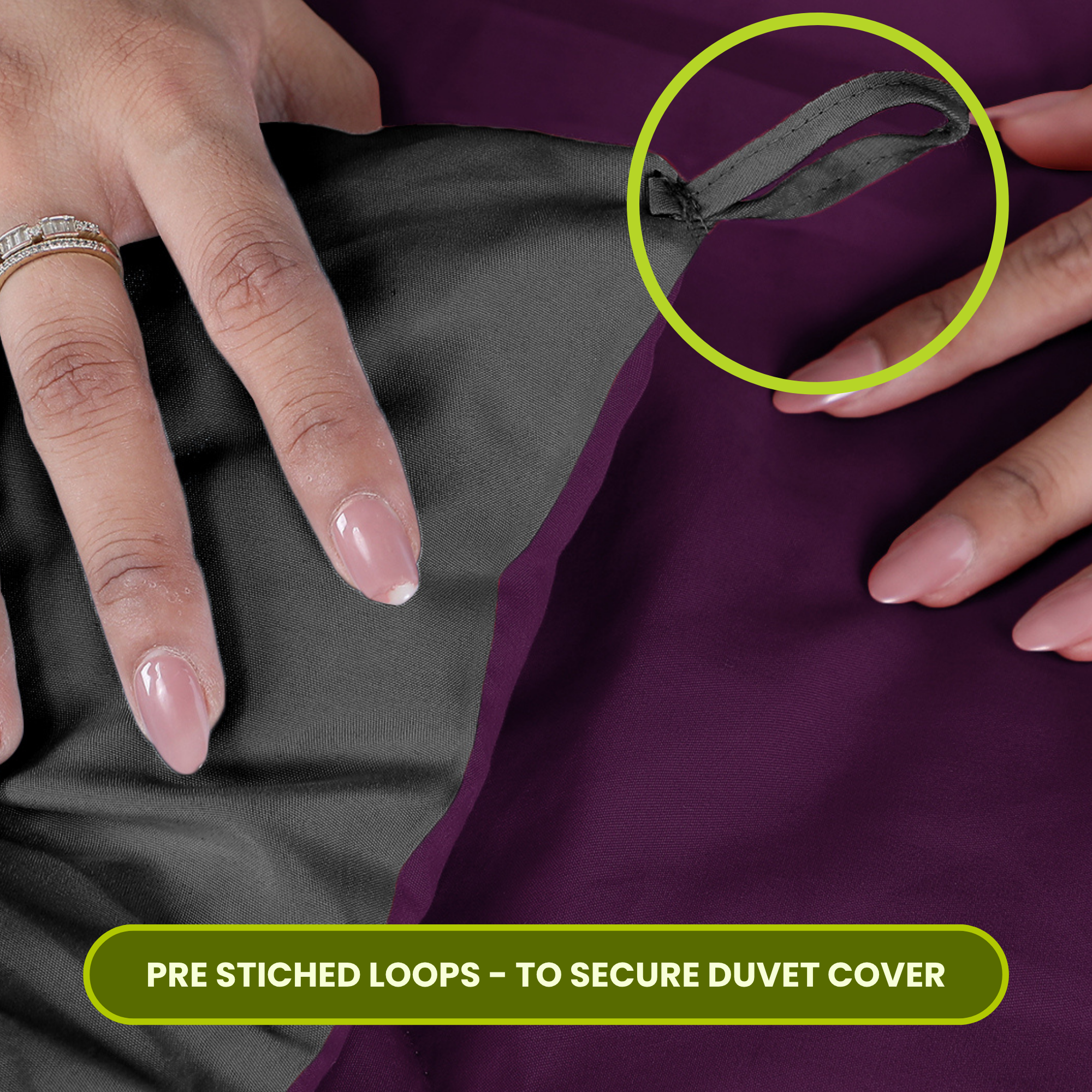 Black & Wine Reversable Comforter/Duvet