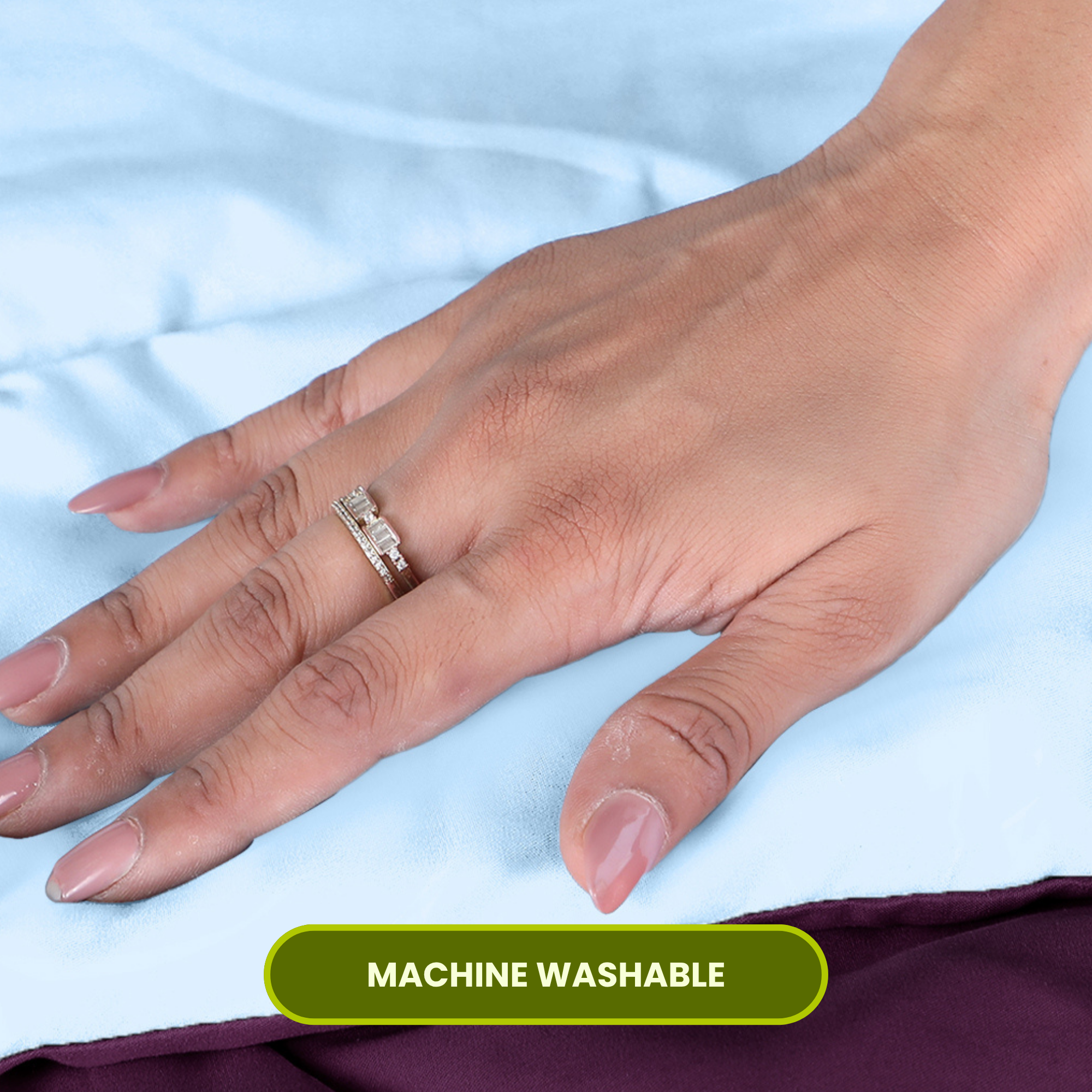 Sky Blue & Wine Reversable Comforter/Duvet