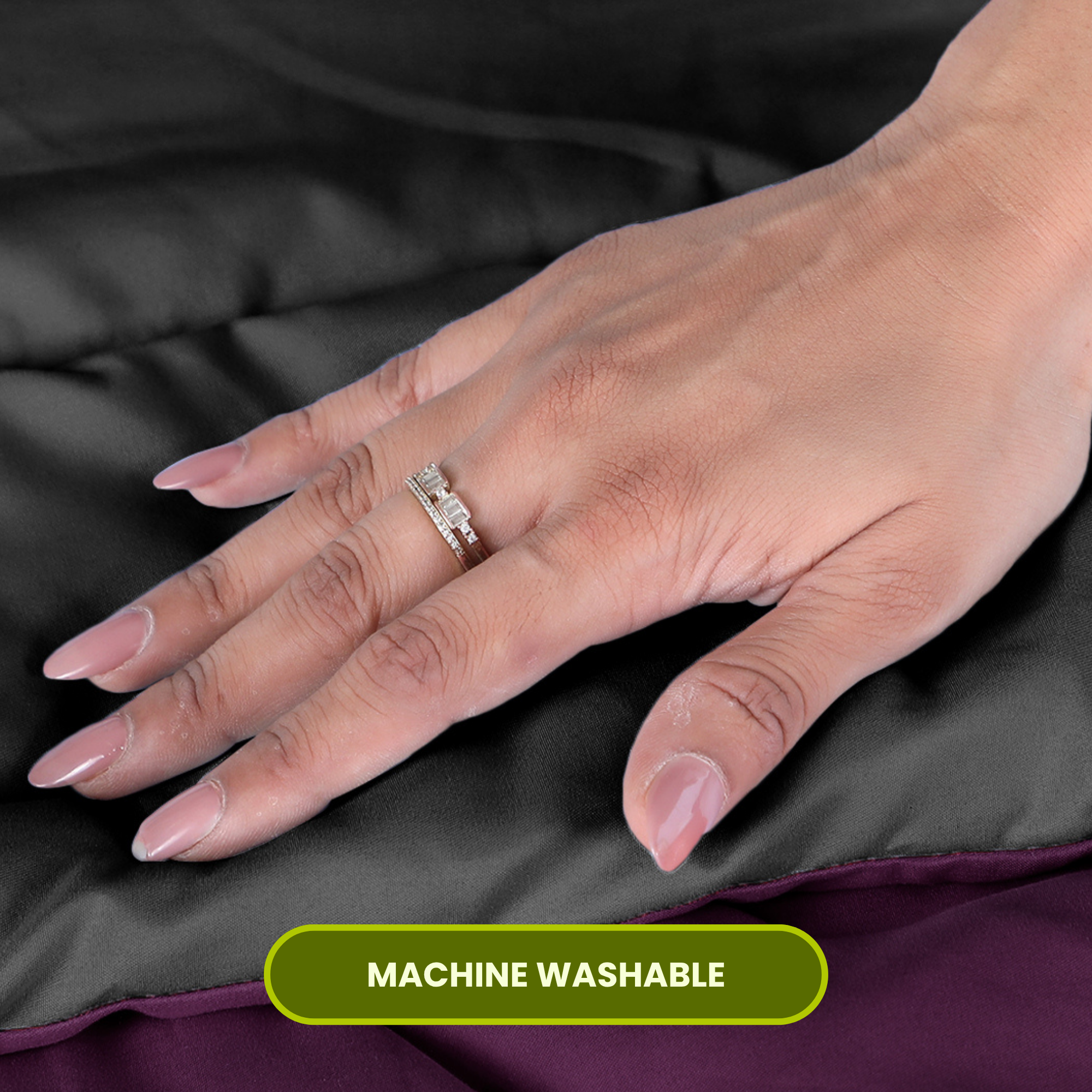 Black & Wine Reversable Comforter/Duvet