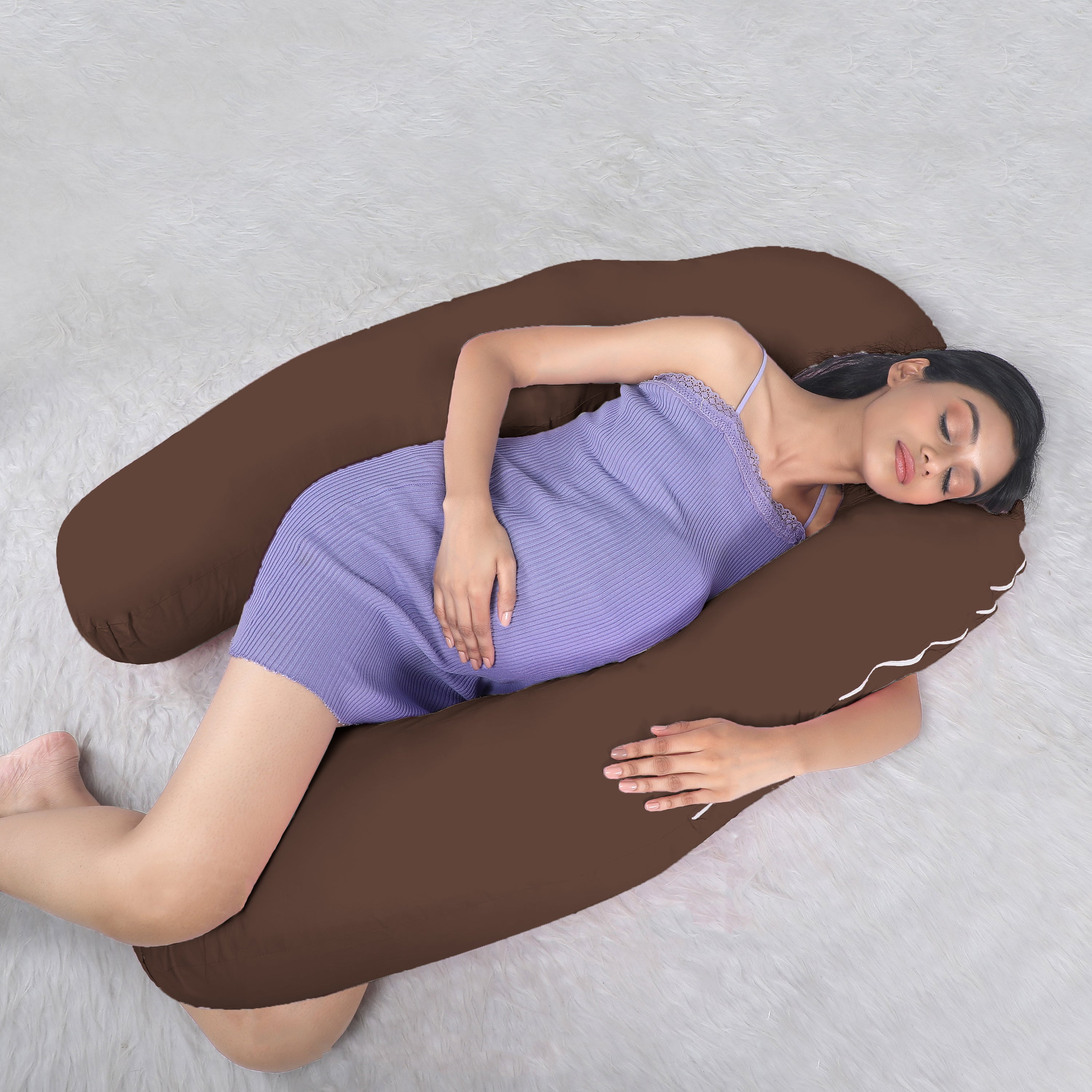 Brown U Shaped Pregnancy Pillow