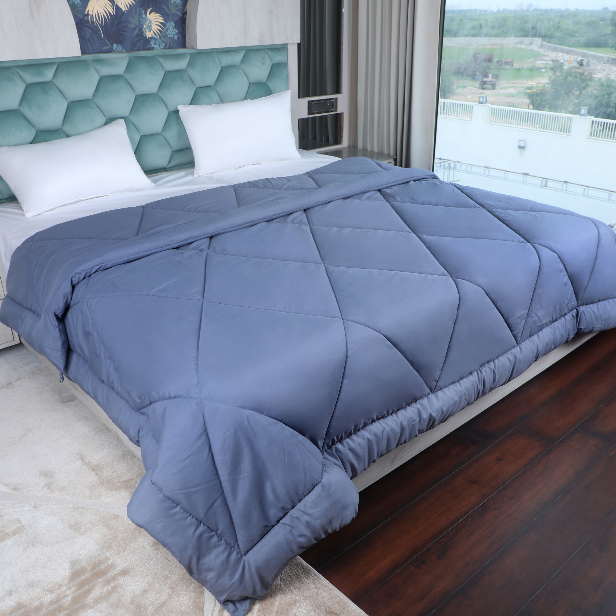 Grey Duvet Plain AVI Lifestyles I02