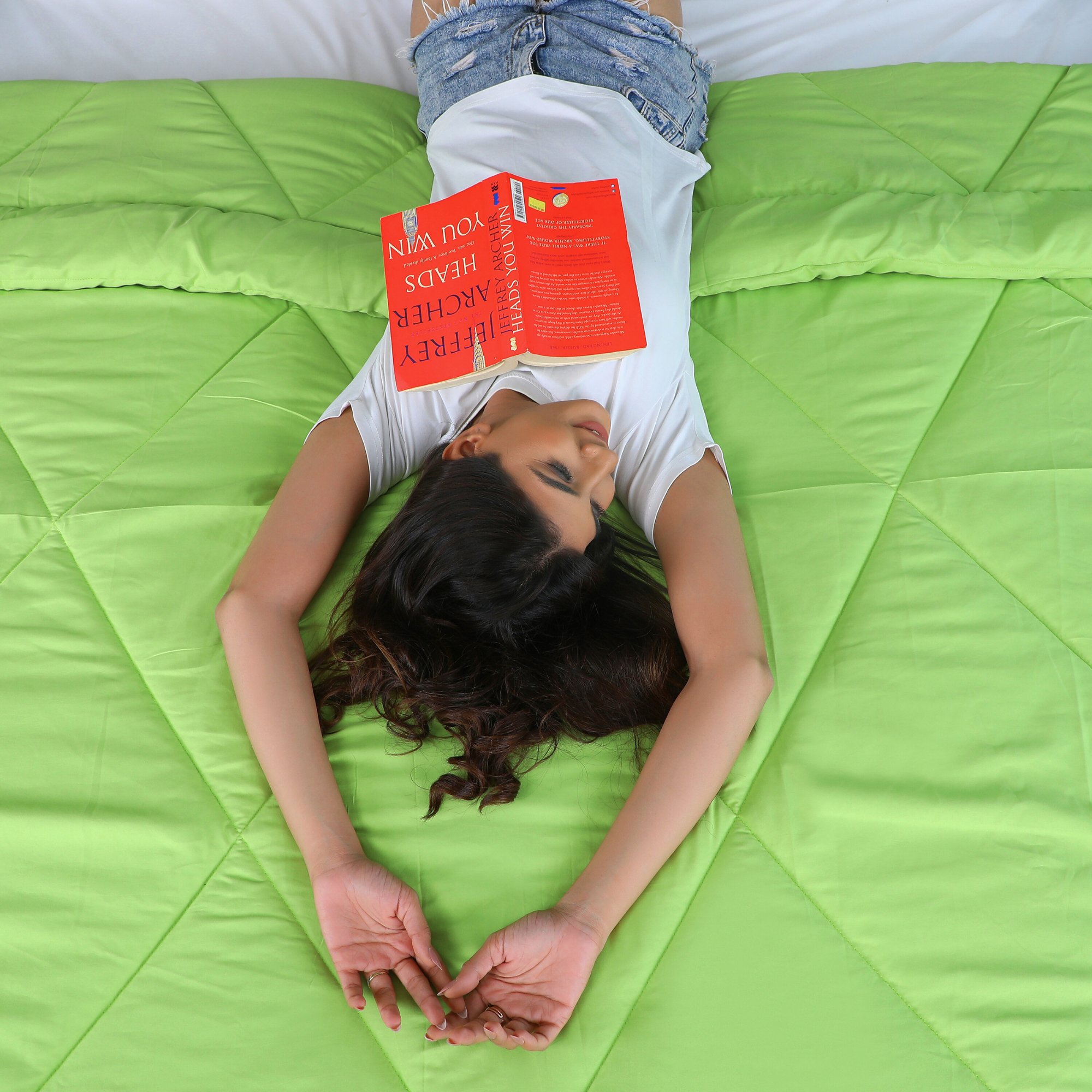 Mint- Green Duvet Plain AVI Lifestyles I01