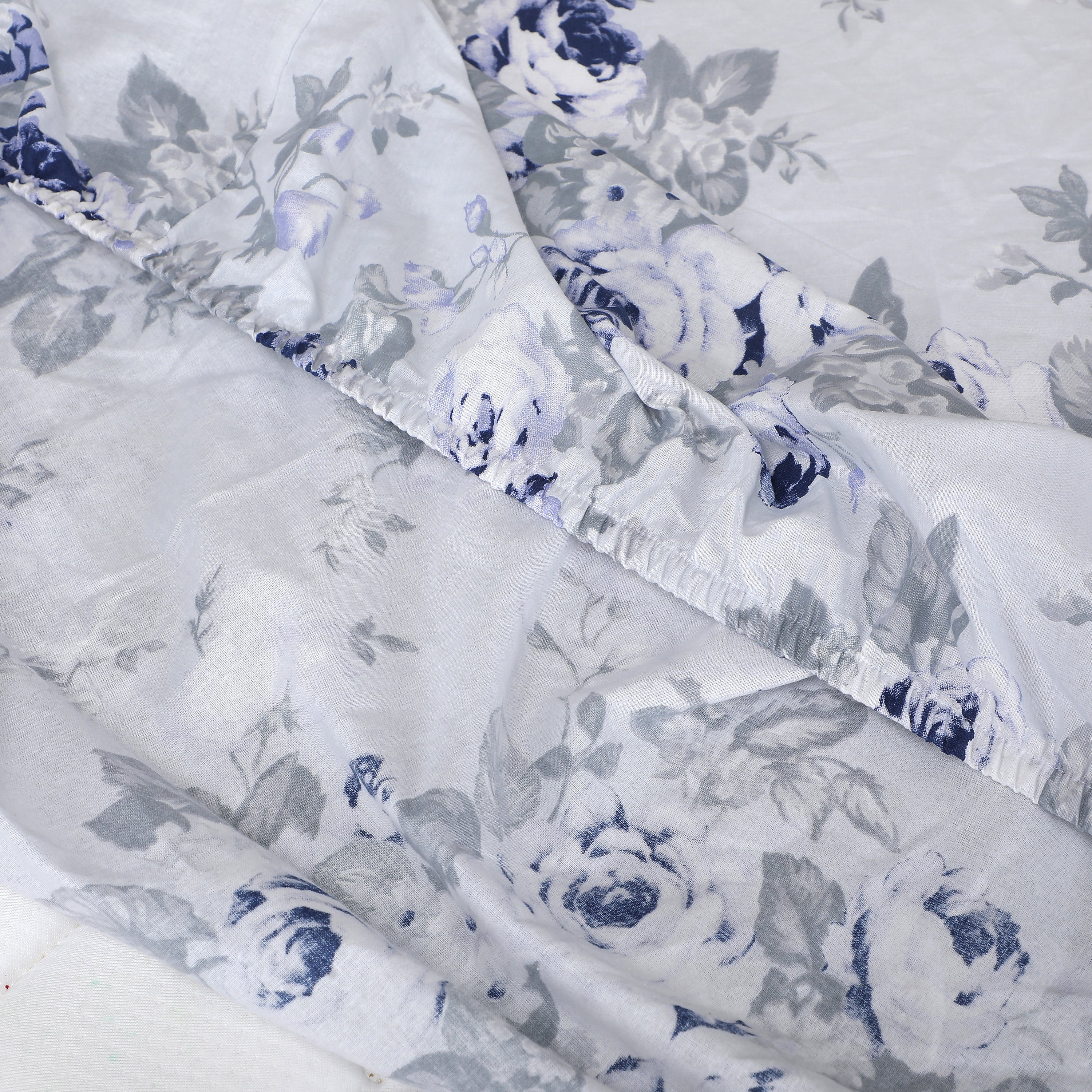 Cerulean Sky 100% Cotton Flat Bedsheet with Pillow Cover