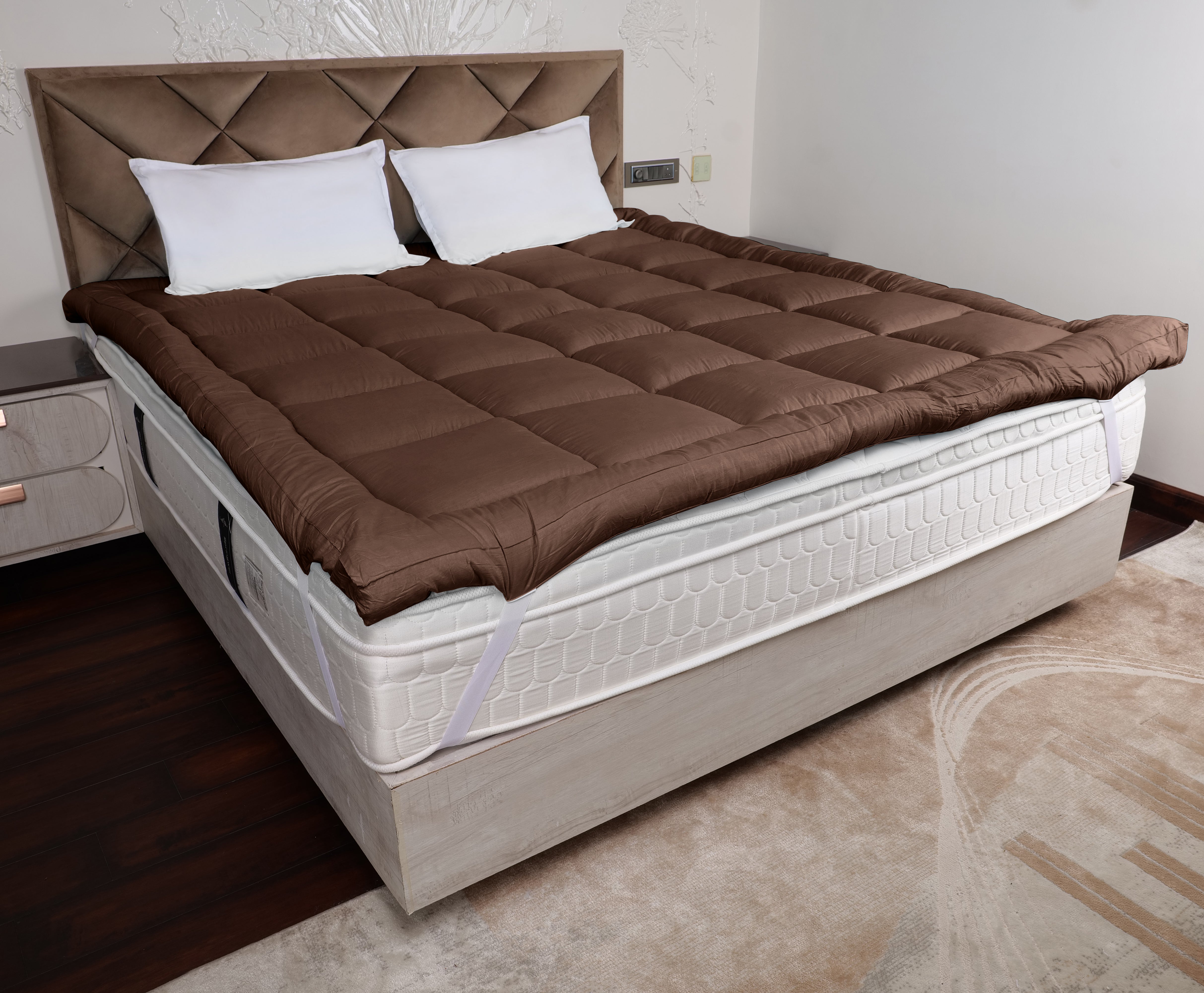 Brown 1200 GSM Mattress Topper