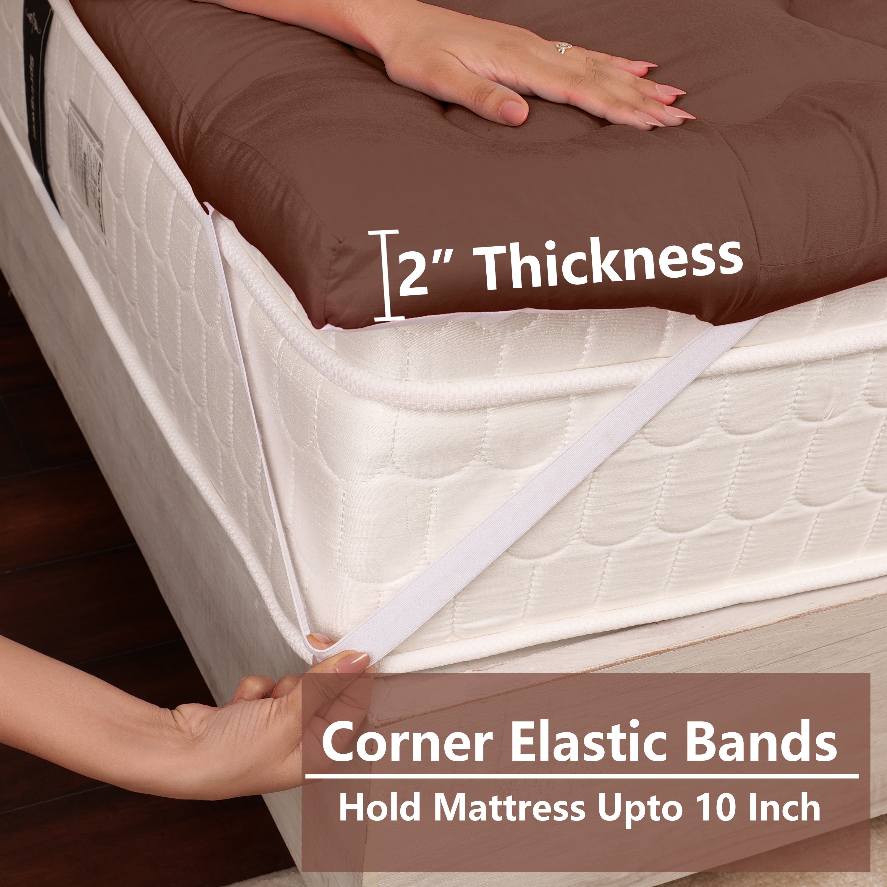 Brown Mattress Topper / Pads #thickness_2-inch-500-gsm
