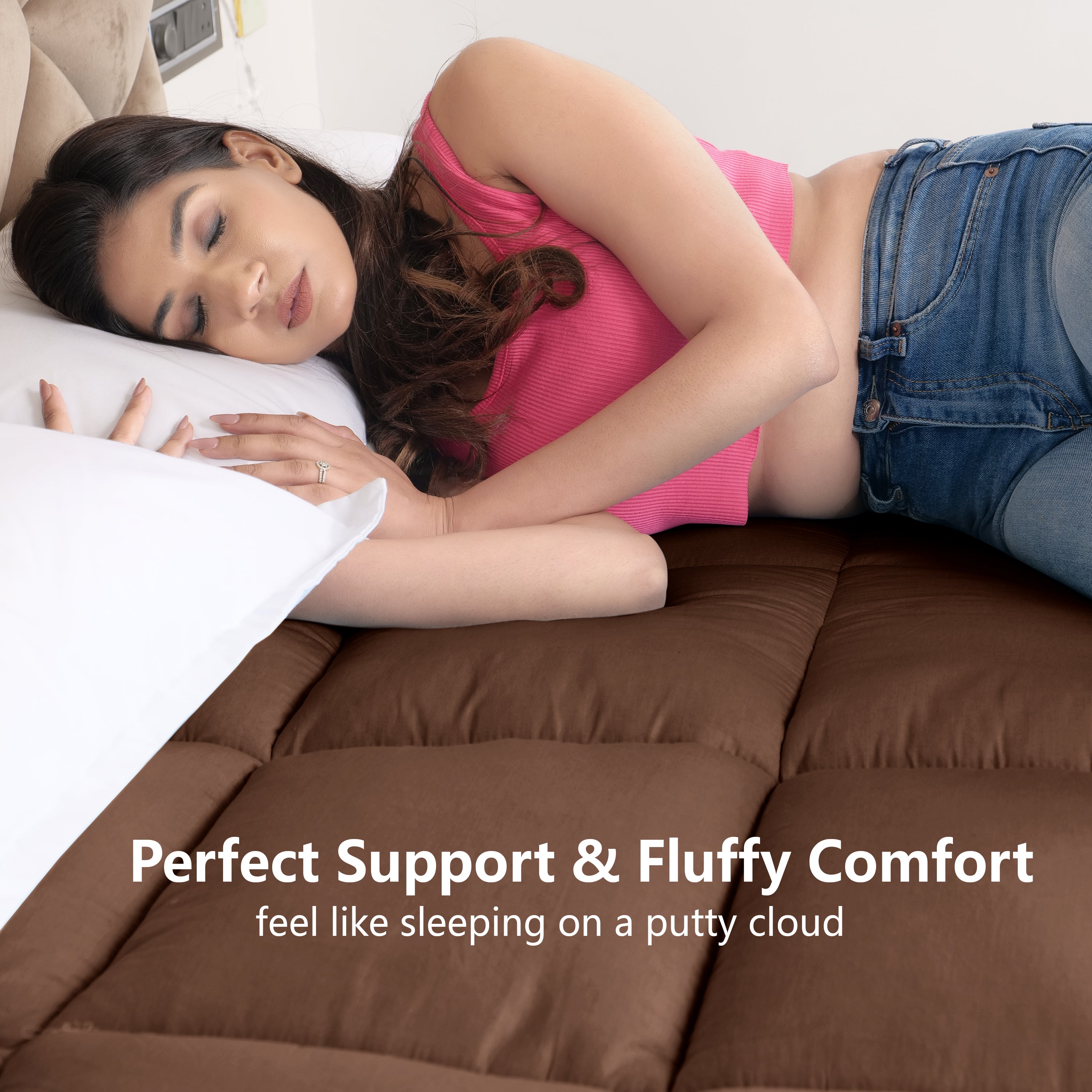 Brown 1200 GSM Mattress Topper