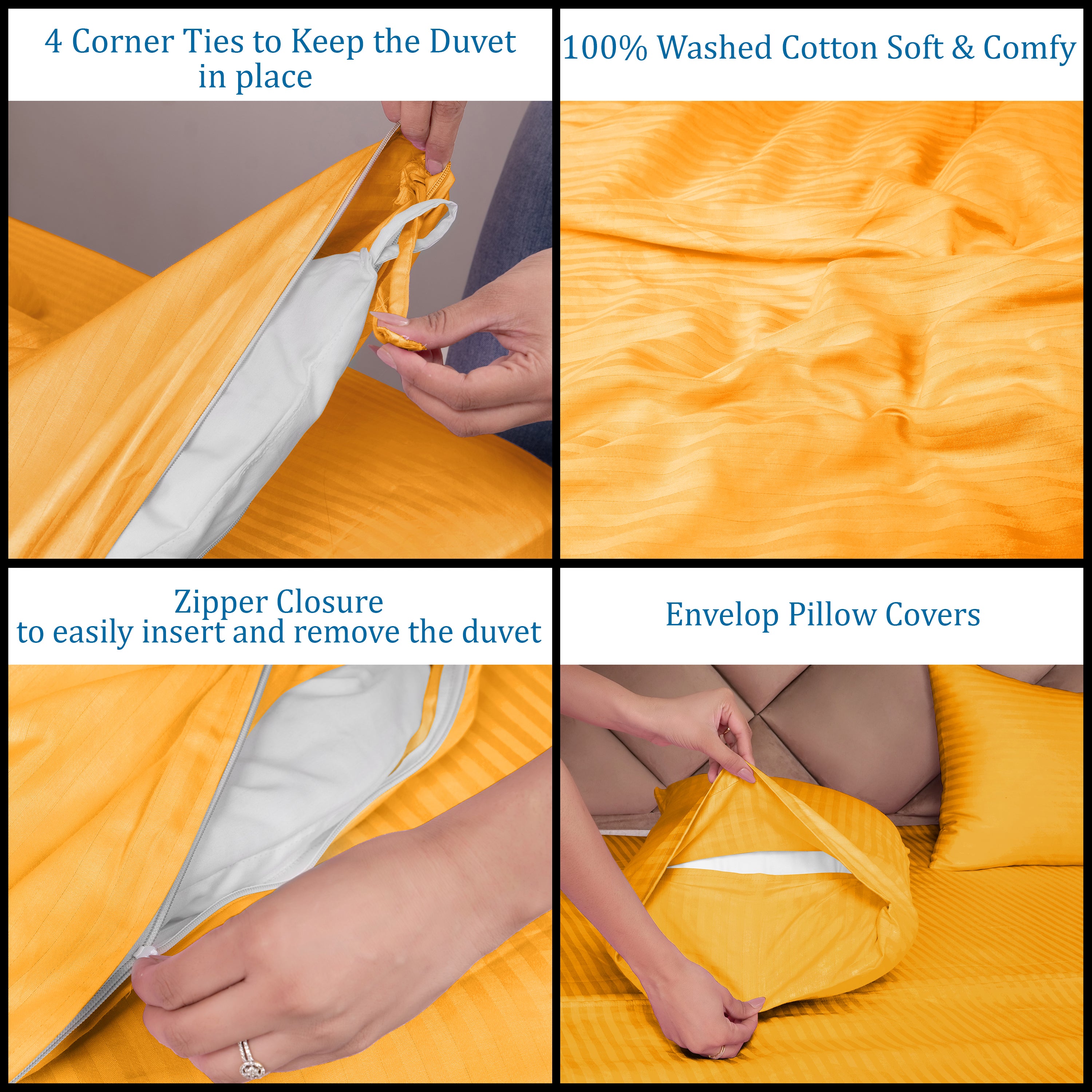 Golden Stripe Duvet Covers