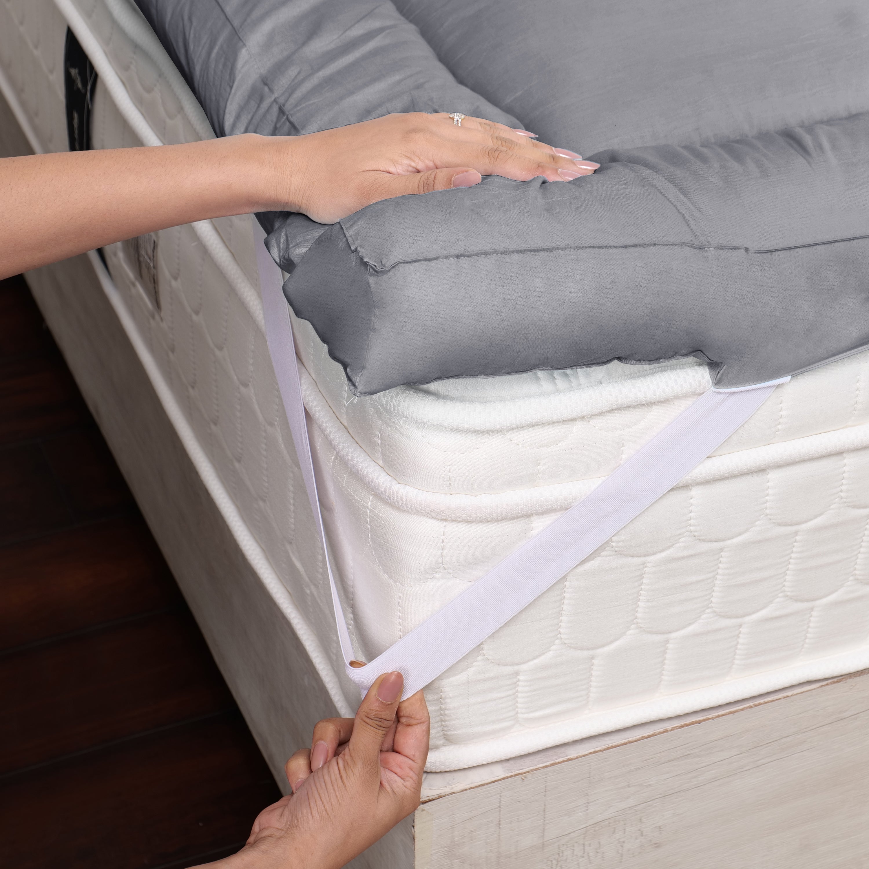 Grey 1200 GSM Mattress Topper