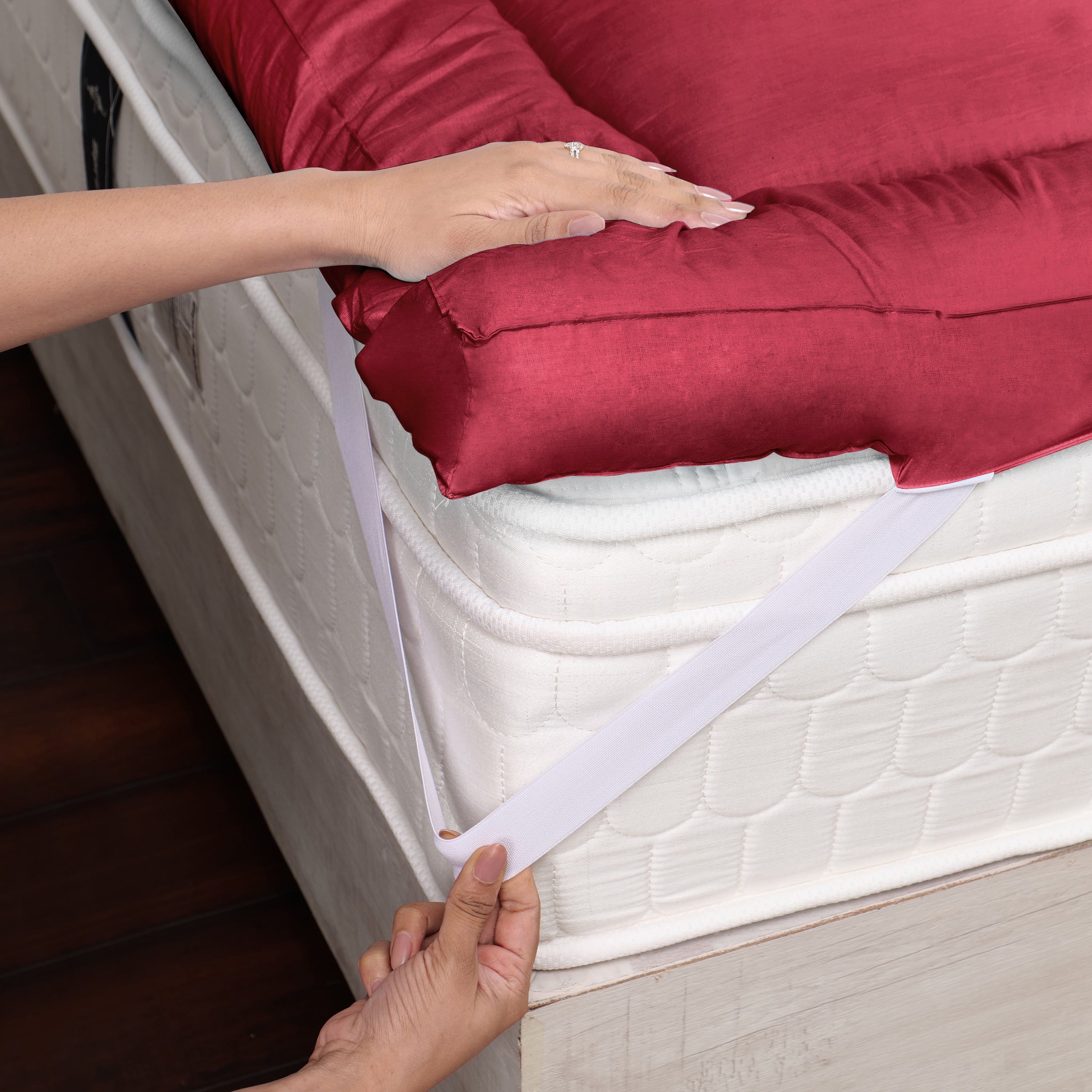 Maroon Mattress Topper / Pads #thickness_3-inch-1200-gsm