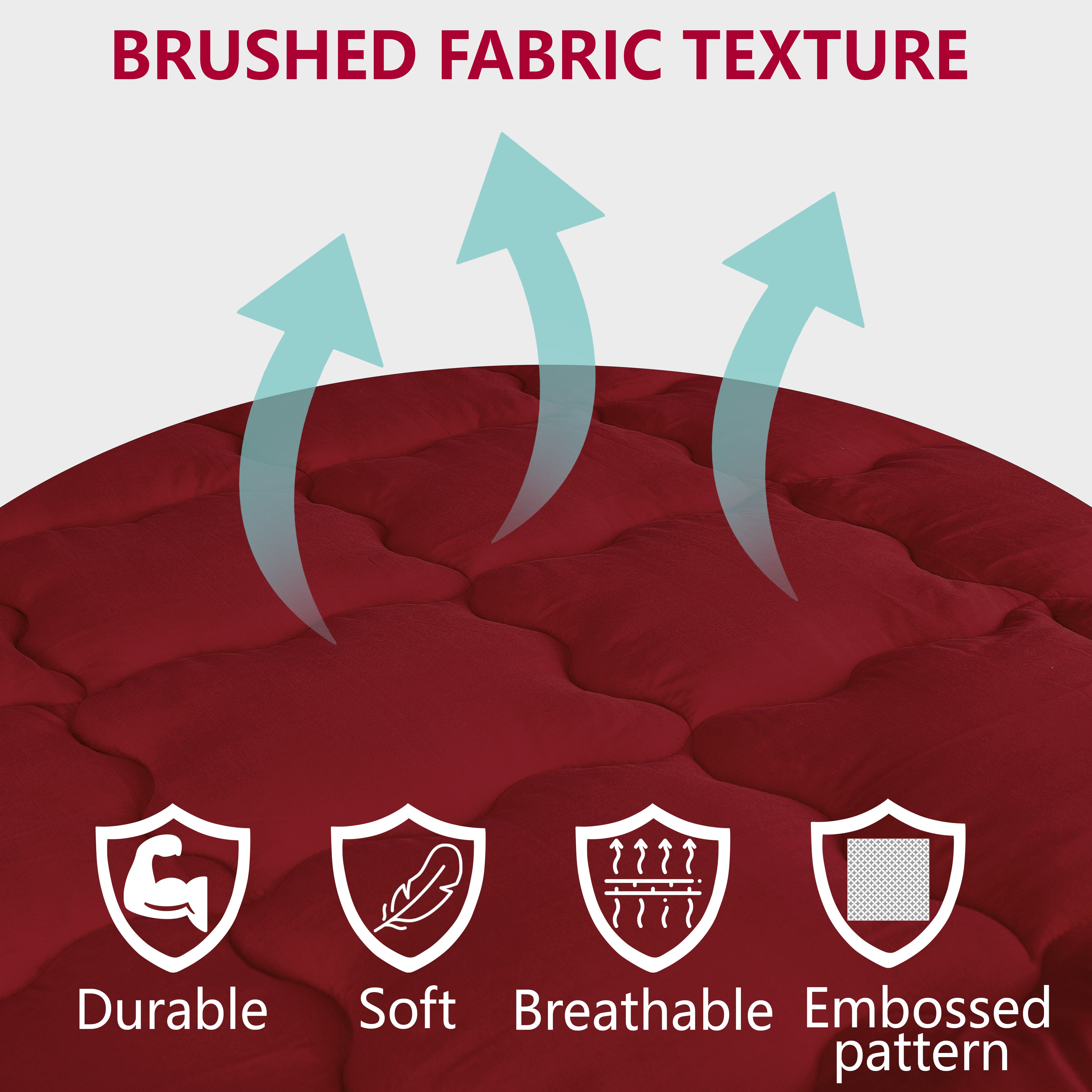 Maroon Mattress Topper / Pads #thickness_2-inch-500-gsm