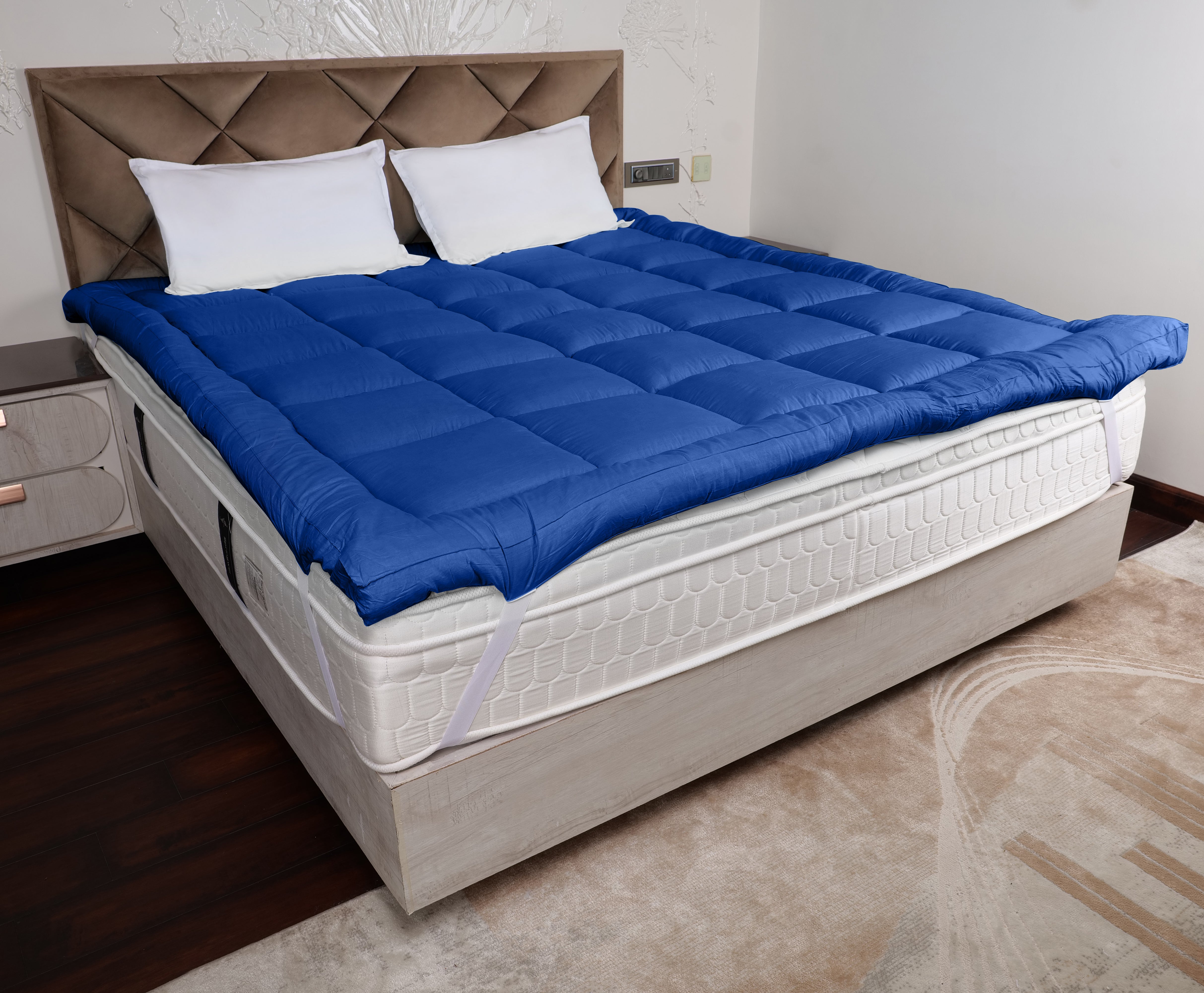 Navy Blue 1200 GSM Mattress Topper