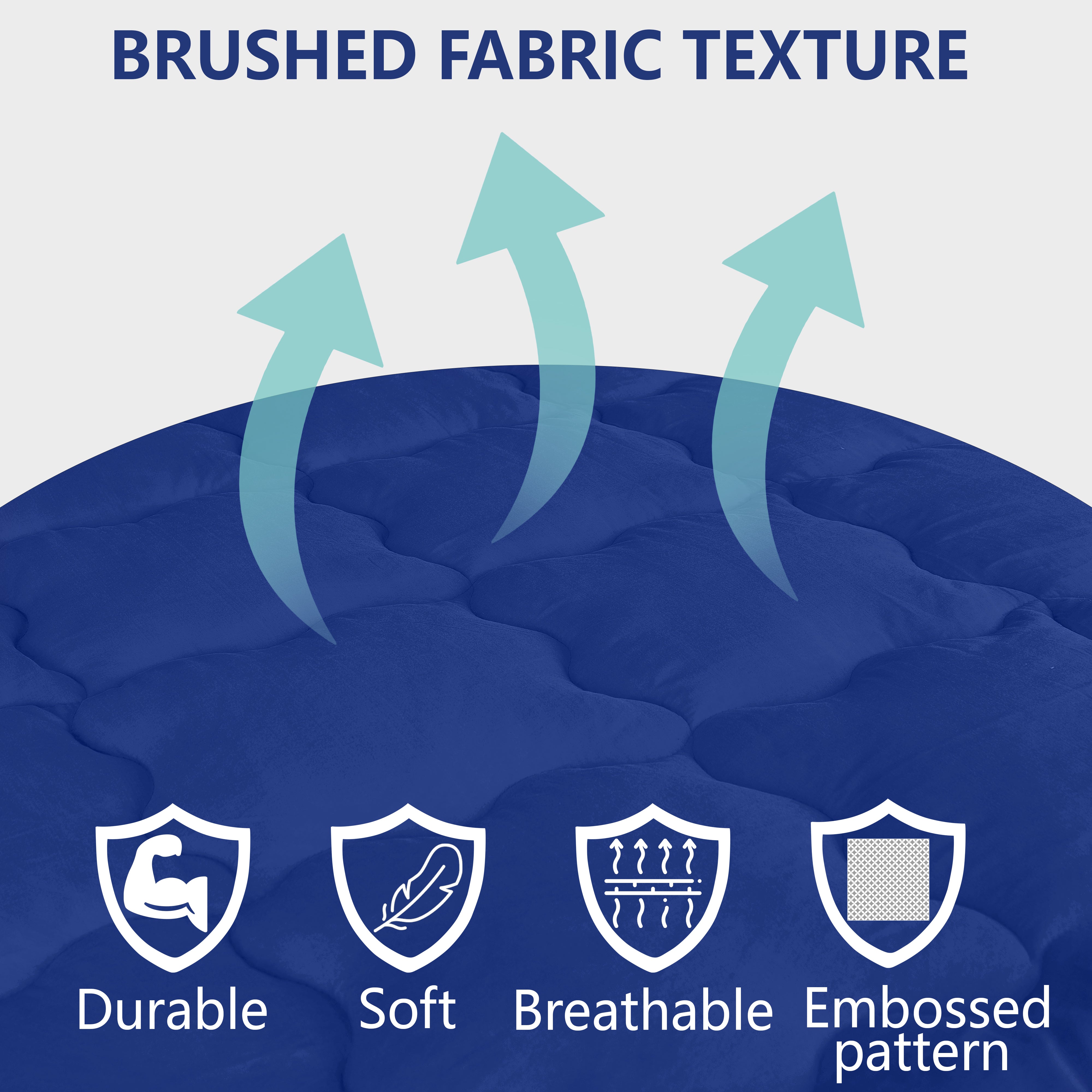 Navy Blue Mattress Topper / Pads #thickness_2-inch-500-gsm