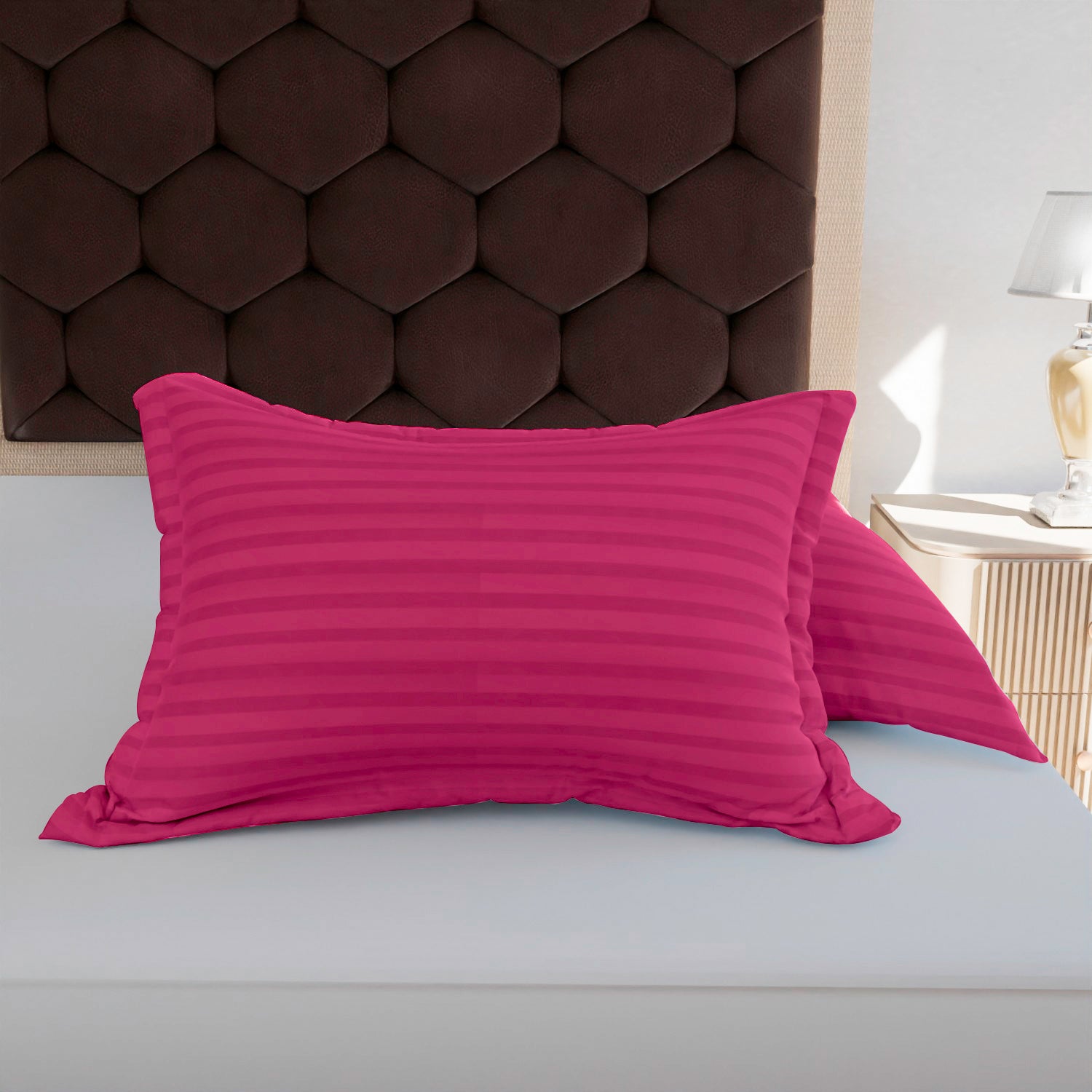 Pink Stripe Pillow Covers