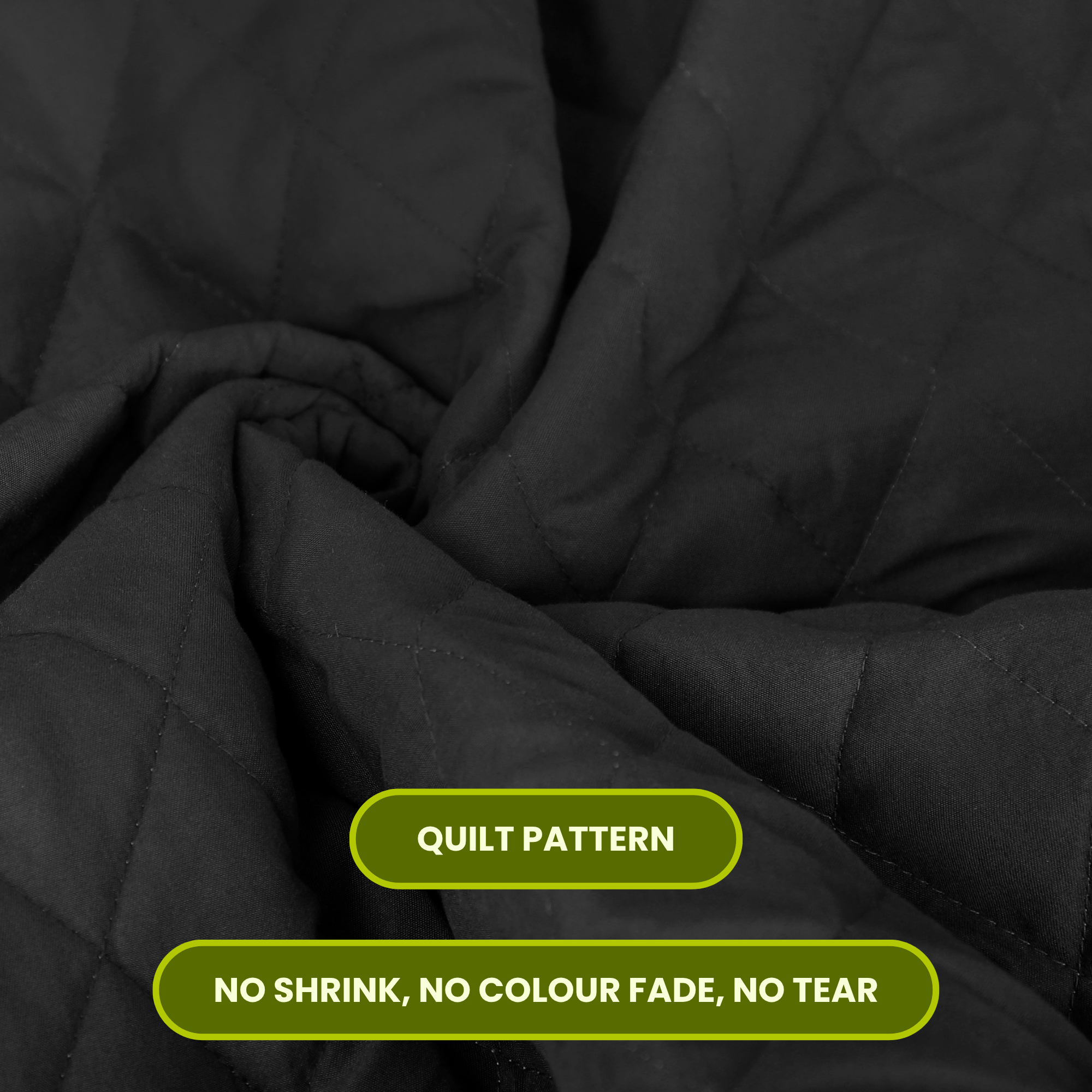 Quilted Black Mattress Protector