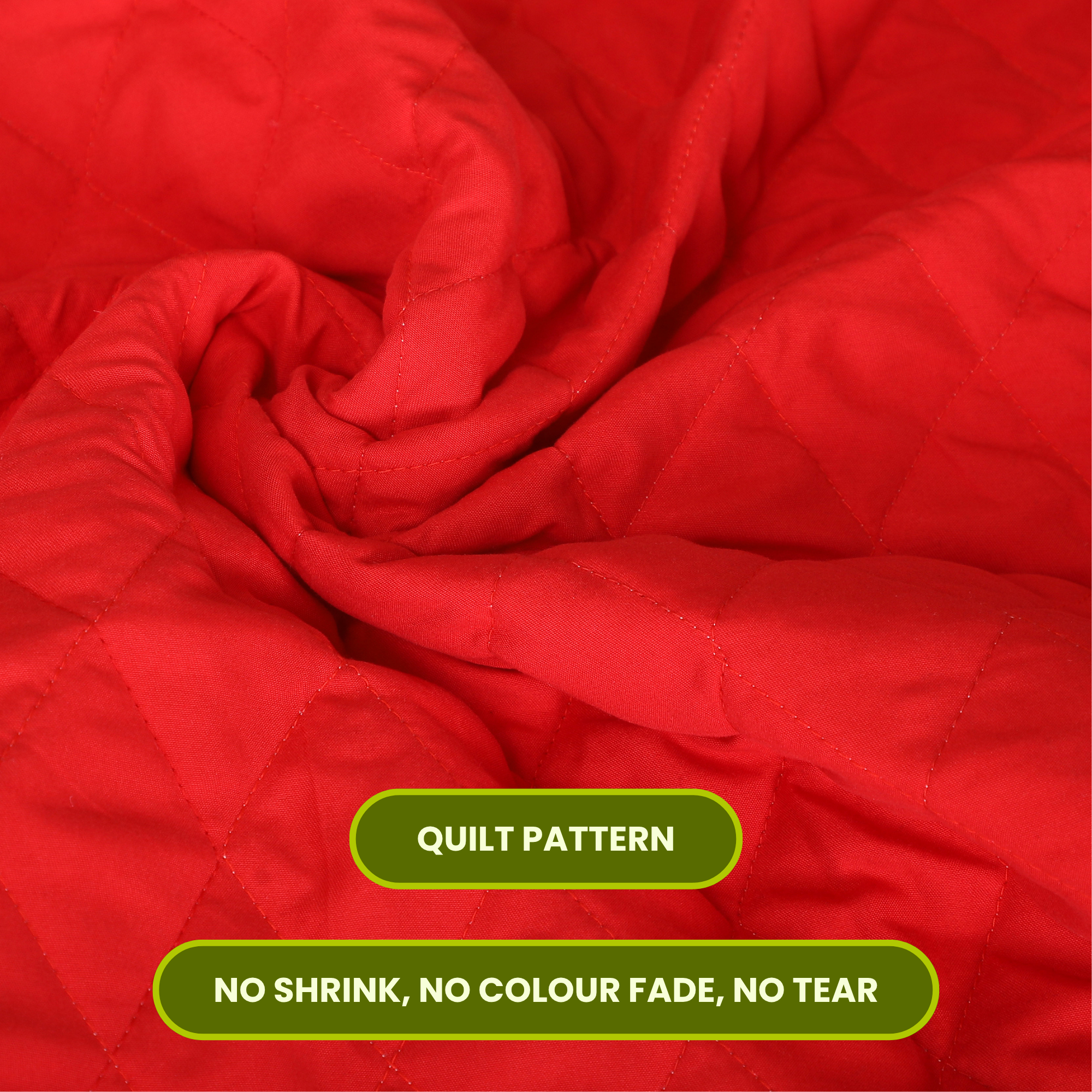Quilted Red Mattress Protector