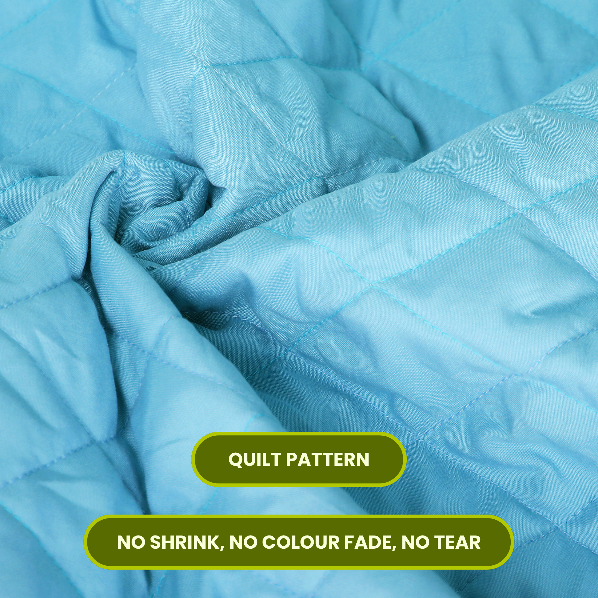 Quilted Sky Blue Mattress Protector