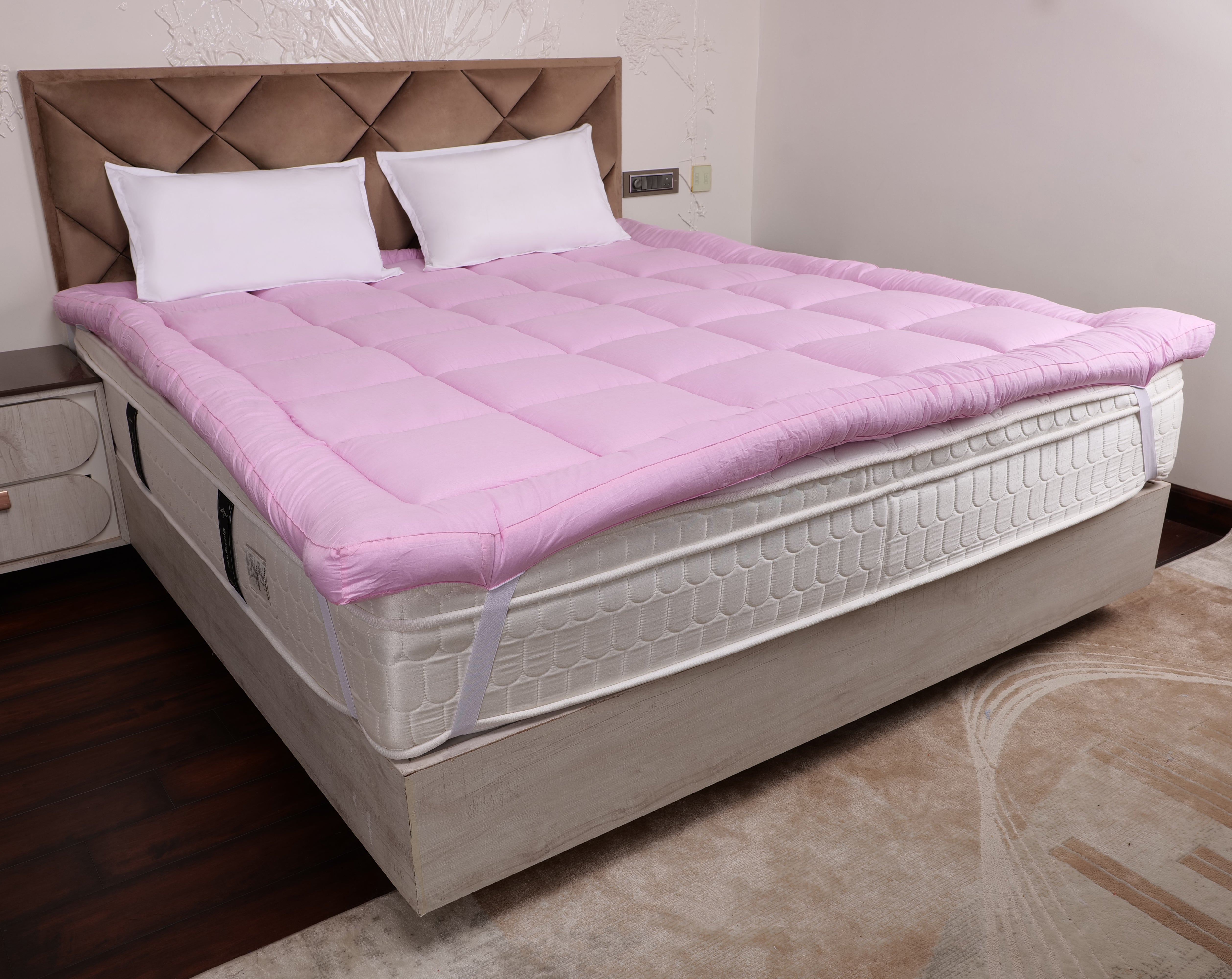 Pink 1200 GSM Mattress Topper