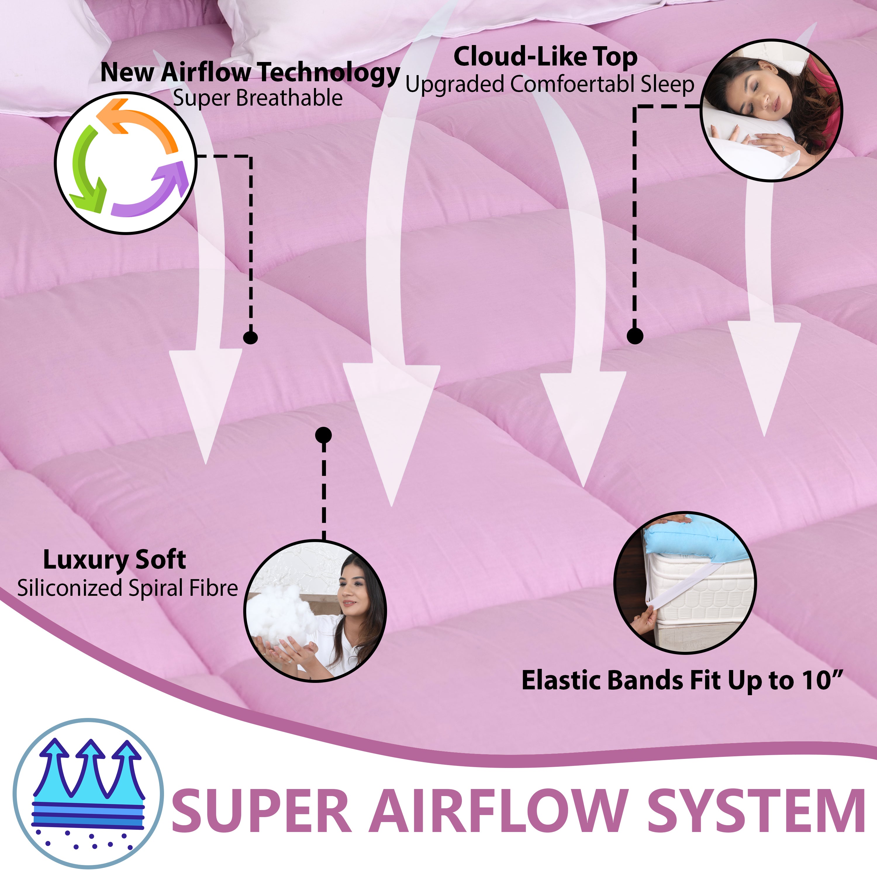 Pink Mattress Topper / Pads