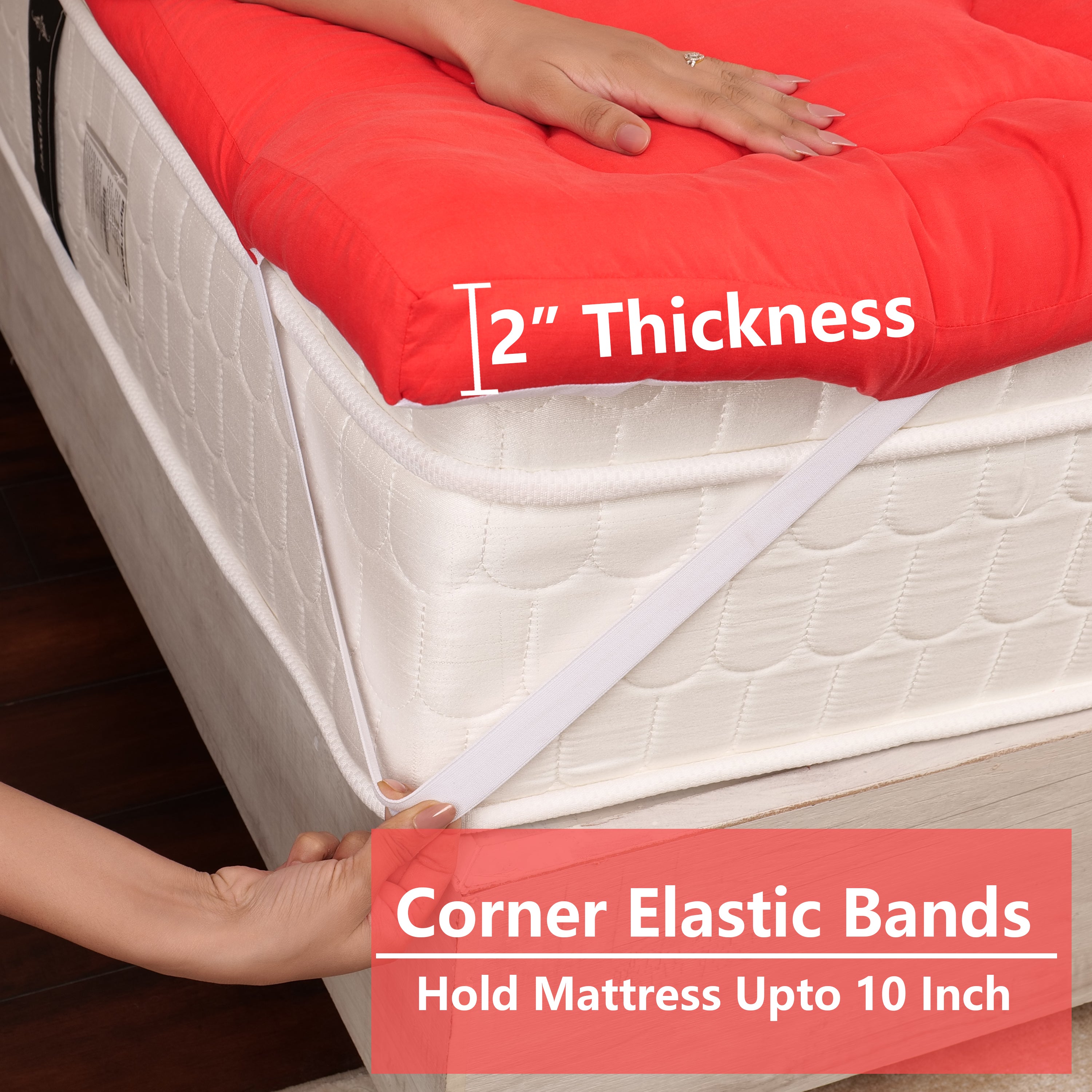 Red Mattress Topper / Pads #thickness_2-inch-500-gsm