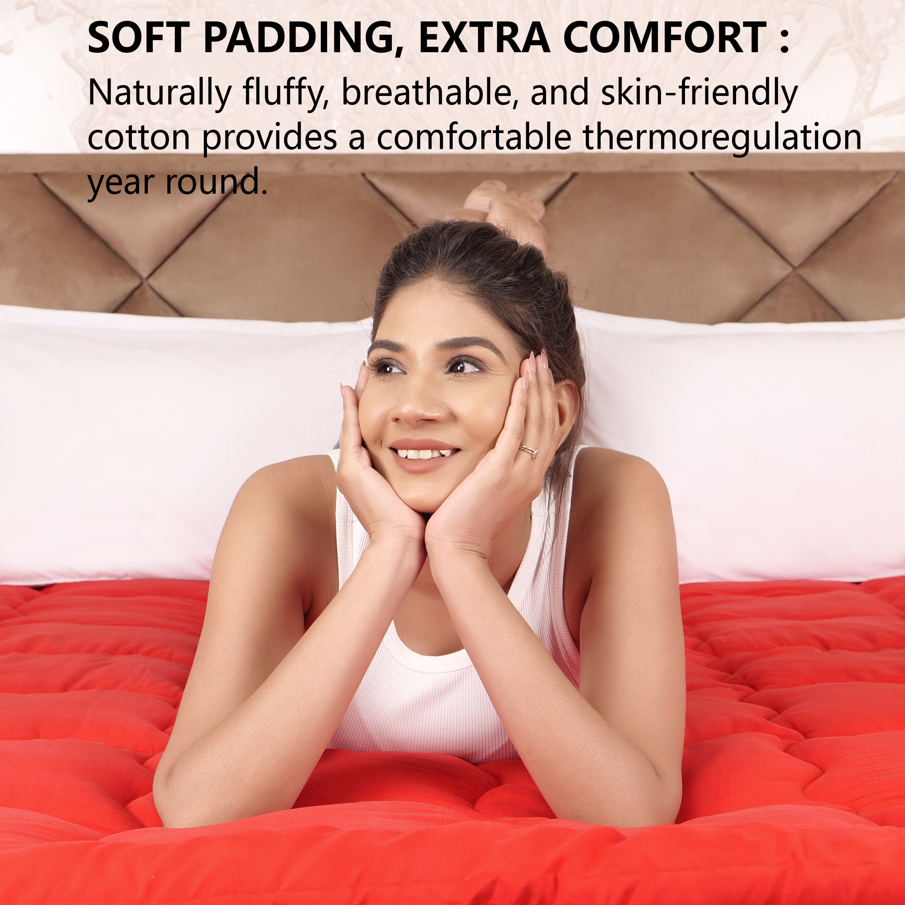 Red Mattress Topper / Pads #thickness_2-inch-500-gsm