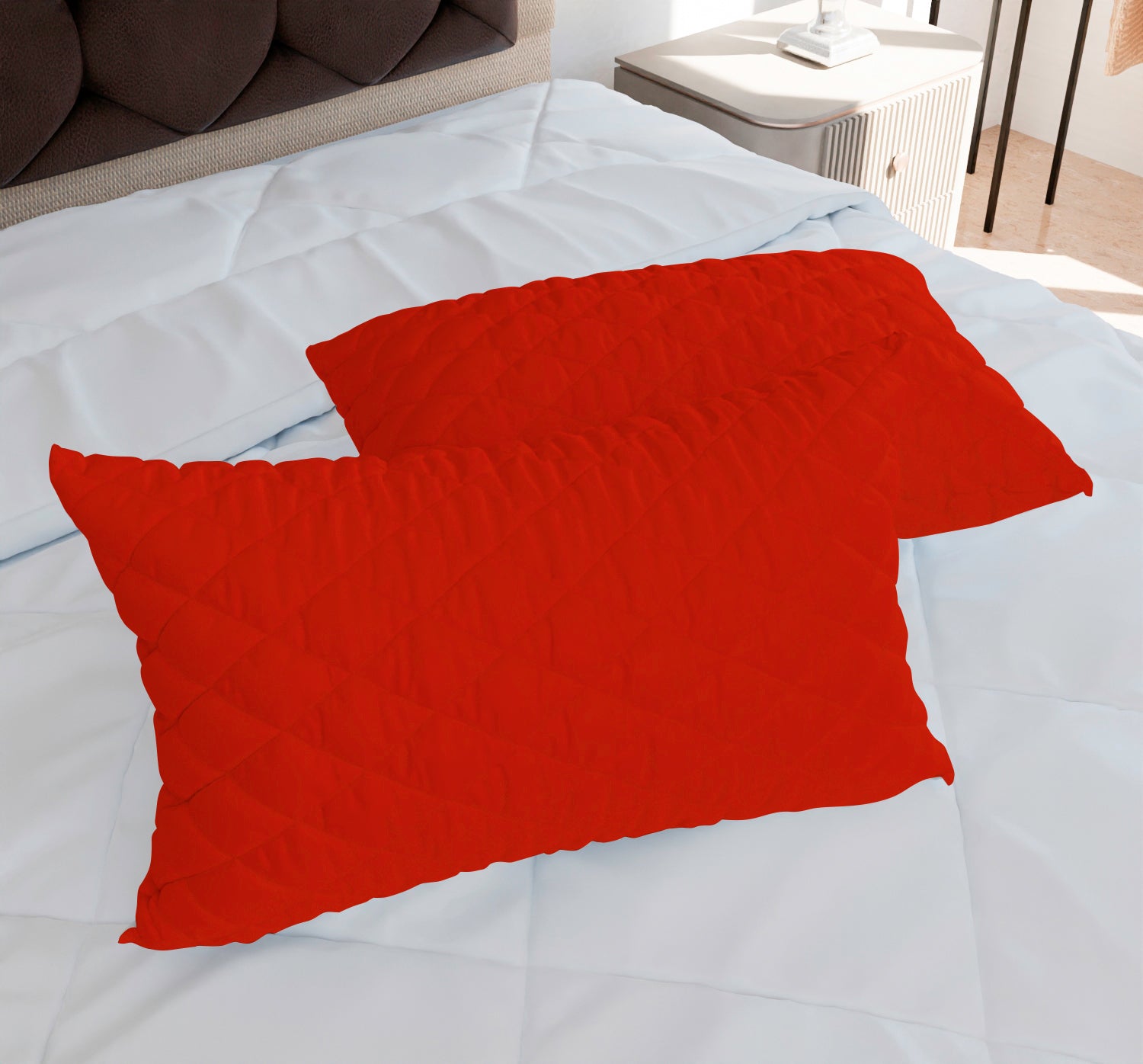 Red Quilted Pillows