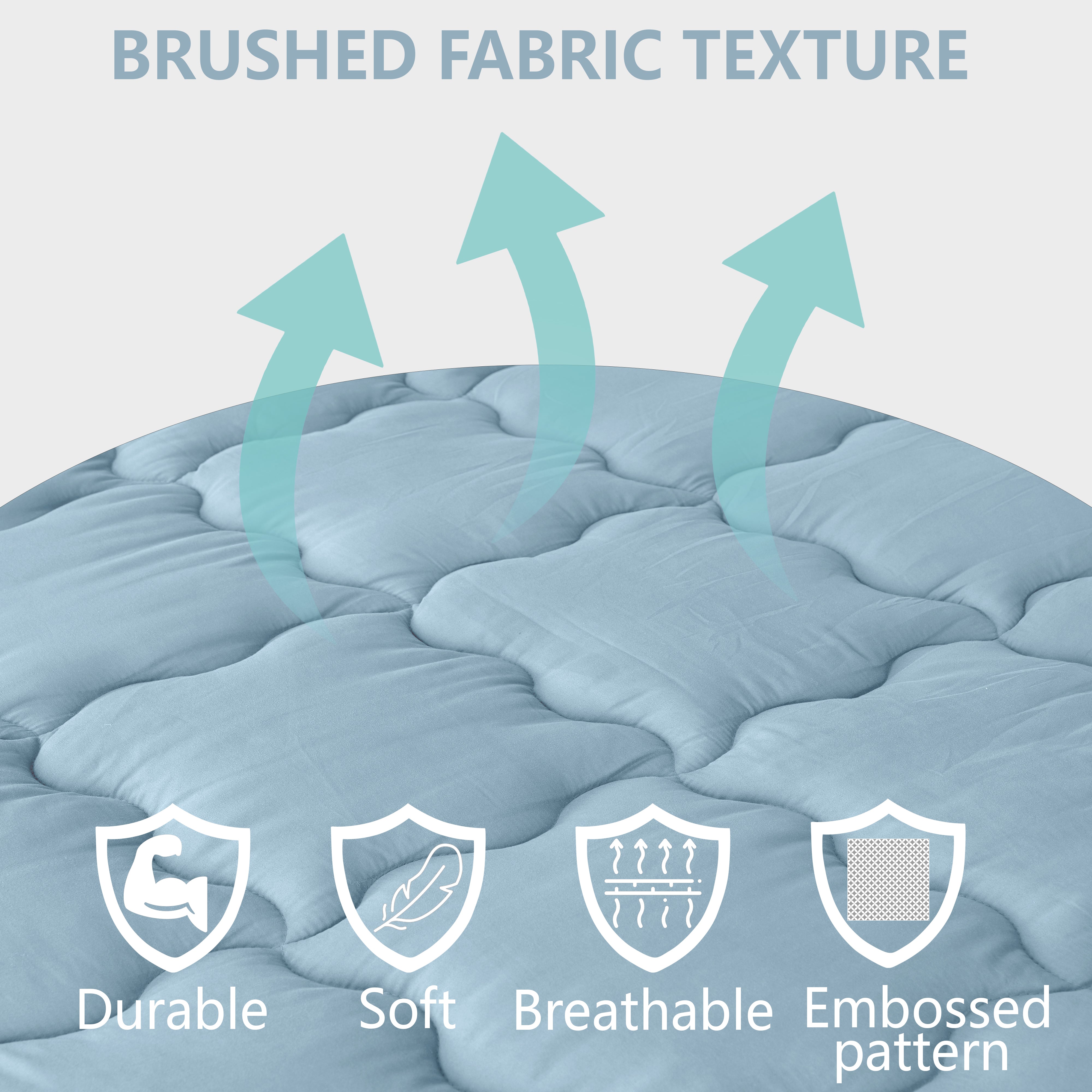 Sky Blue Mattress Topper / Pads #thickness_2-inch-500-gsm