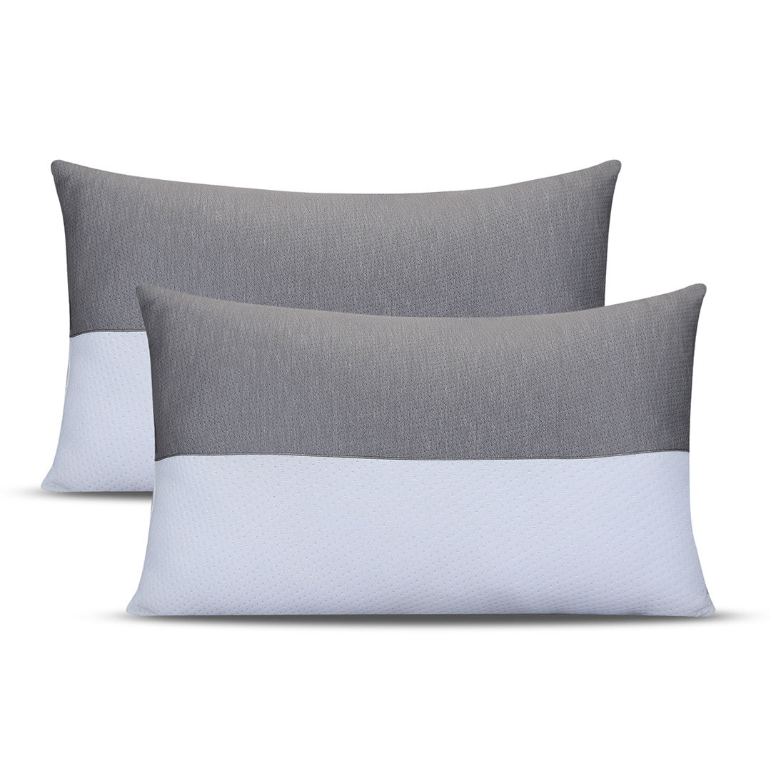 White & Grey Microfiber Sleeping Pillow