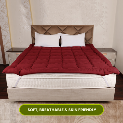 Maroon Mattress Topper / Pads 