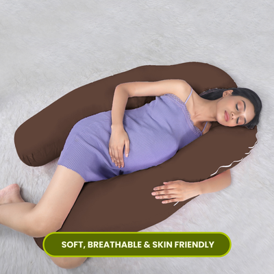 Brown U Shaped Pregnancy Pillow