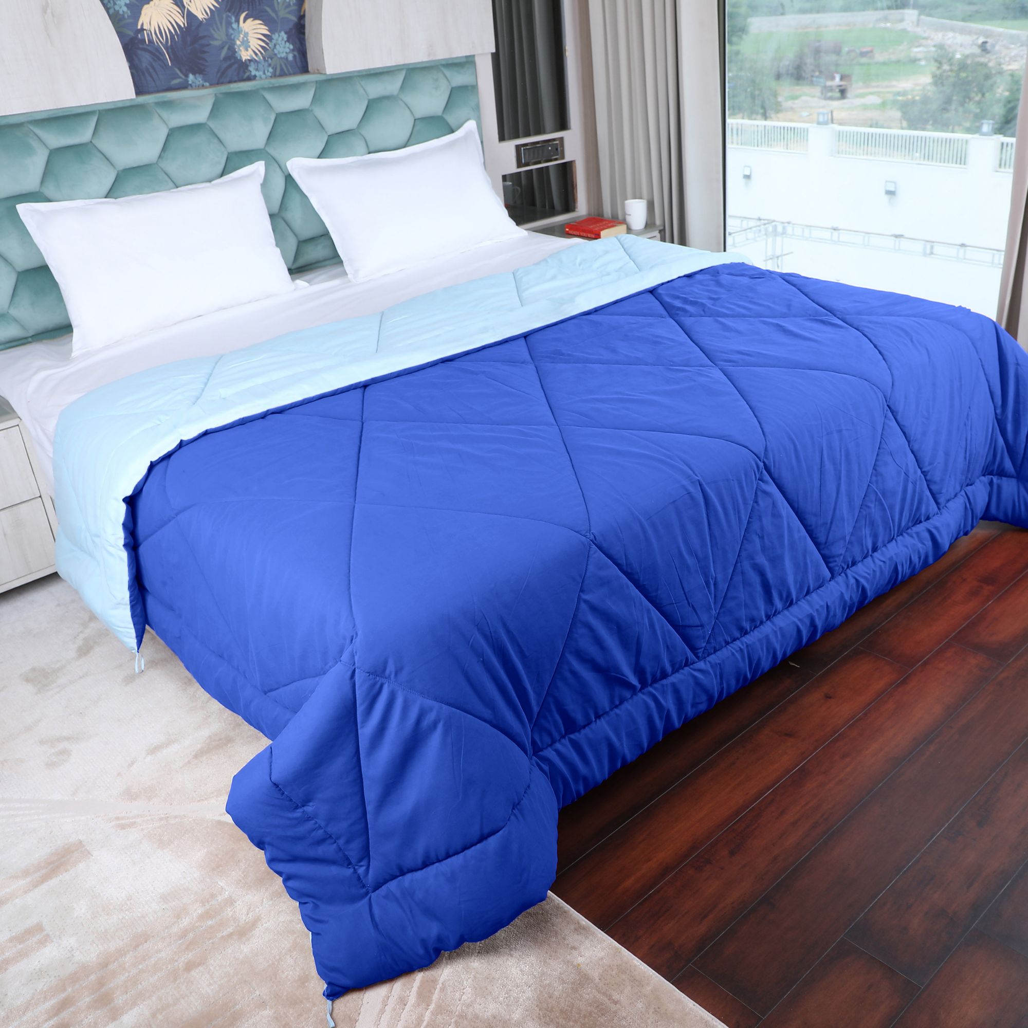 Blue & Sky Blue Reversable Comforter/Duvet
