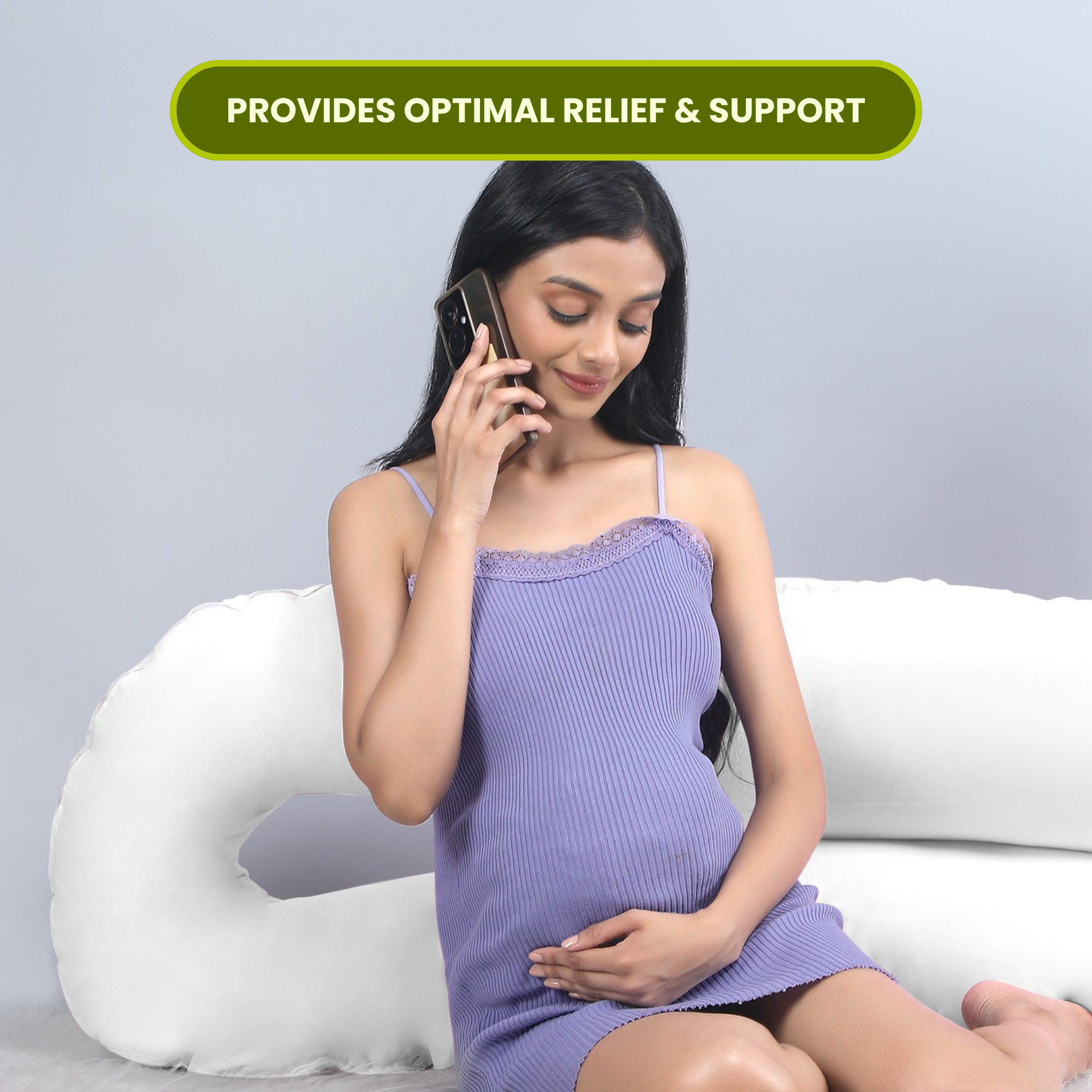 White U Shaped Pregnancy Pillow