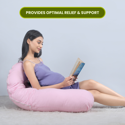 Baby Pink U Shaped Pregnancy Pillow