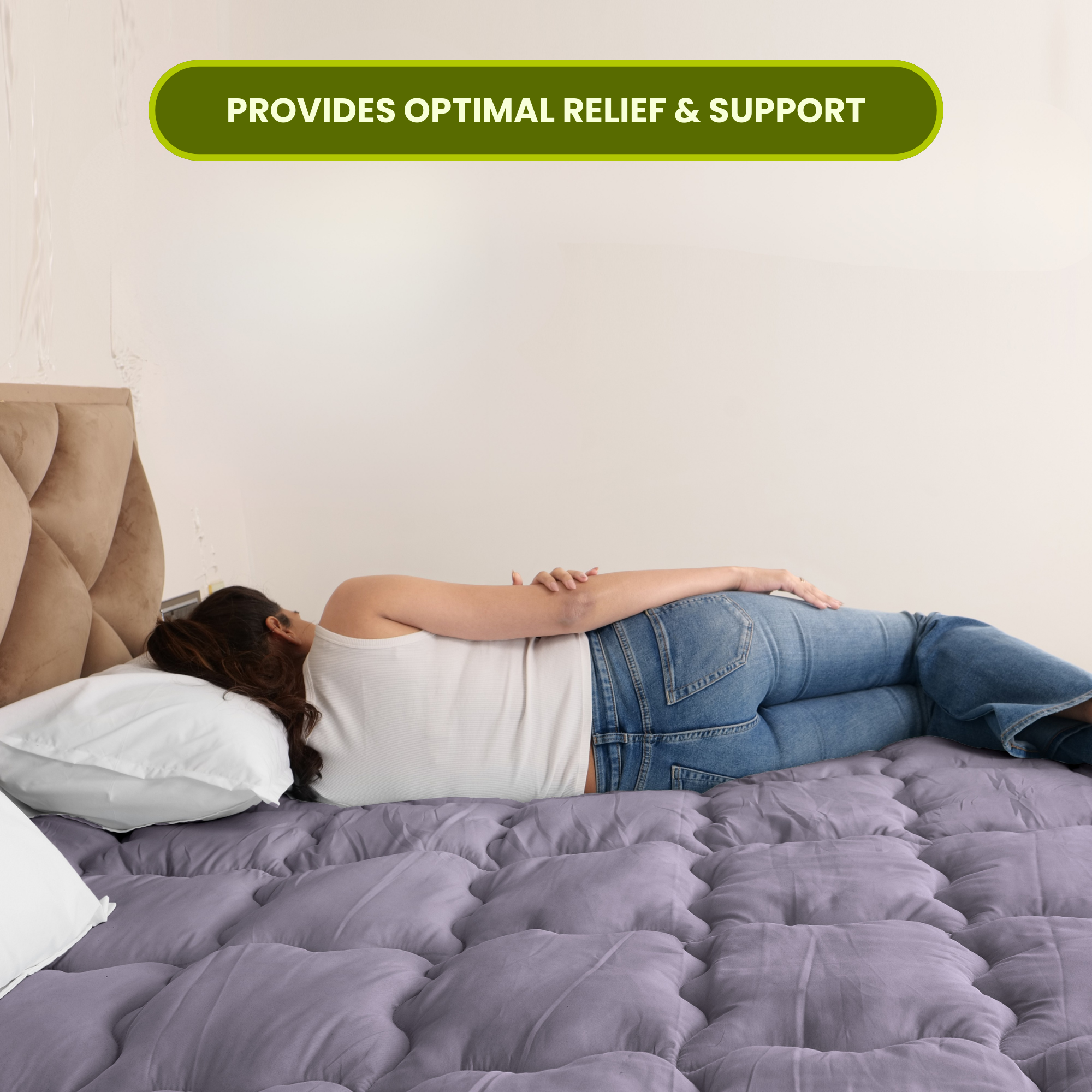 Grey Mattress Topper / Pads #thickness_2-inch-500-gsm