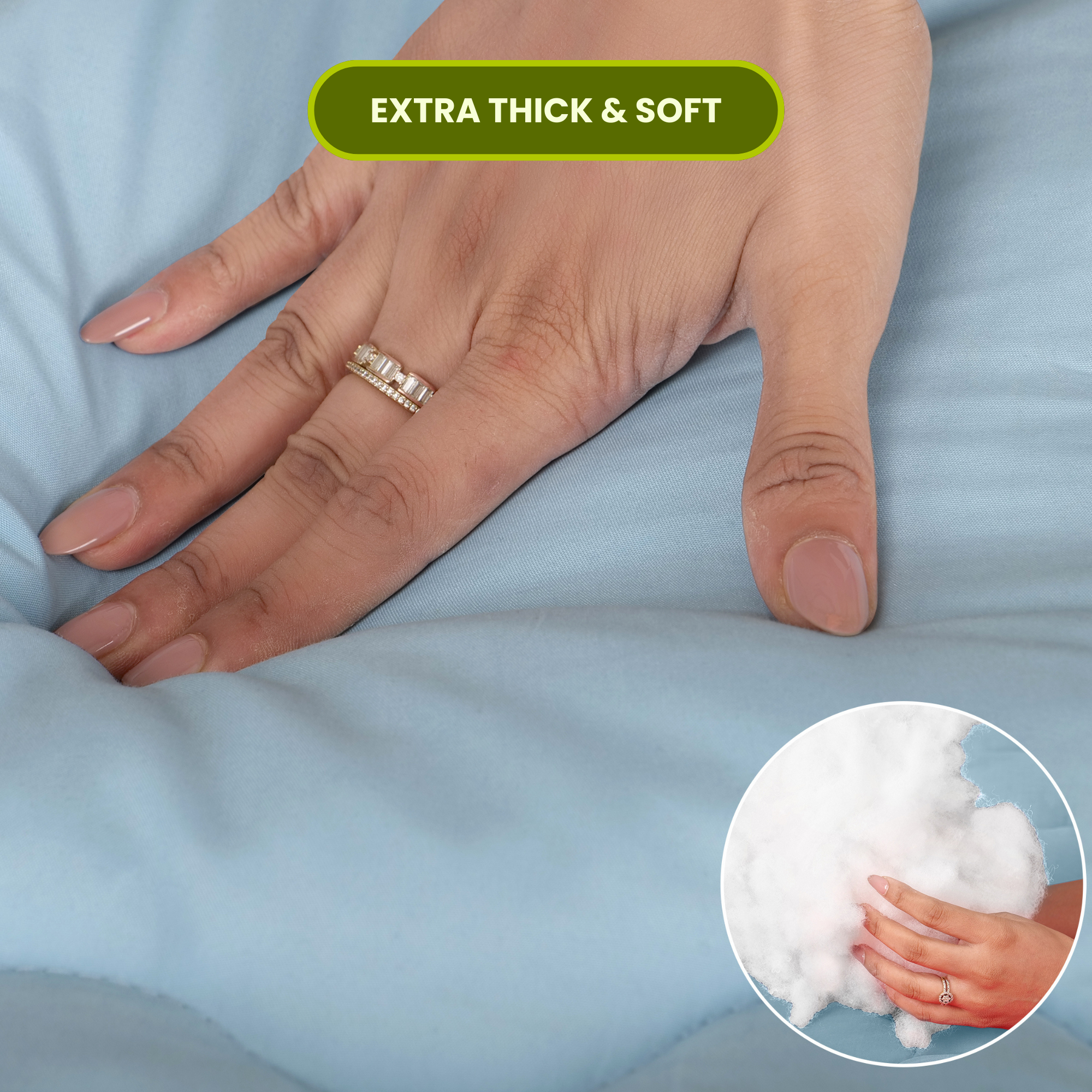Sky Blue Mattress Topper / Pads 