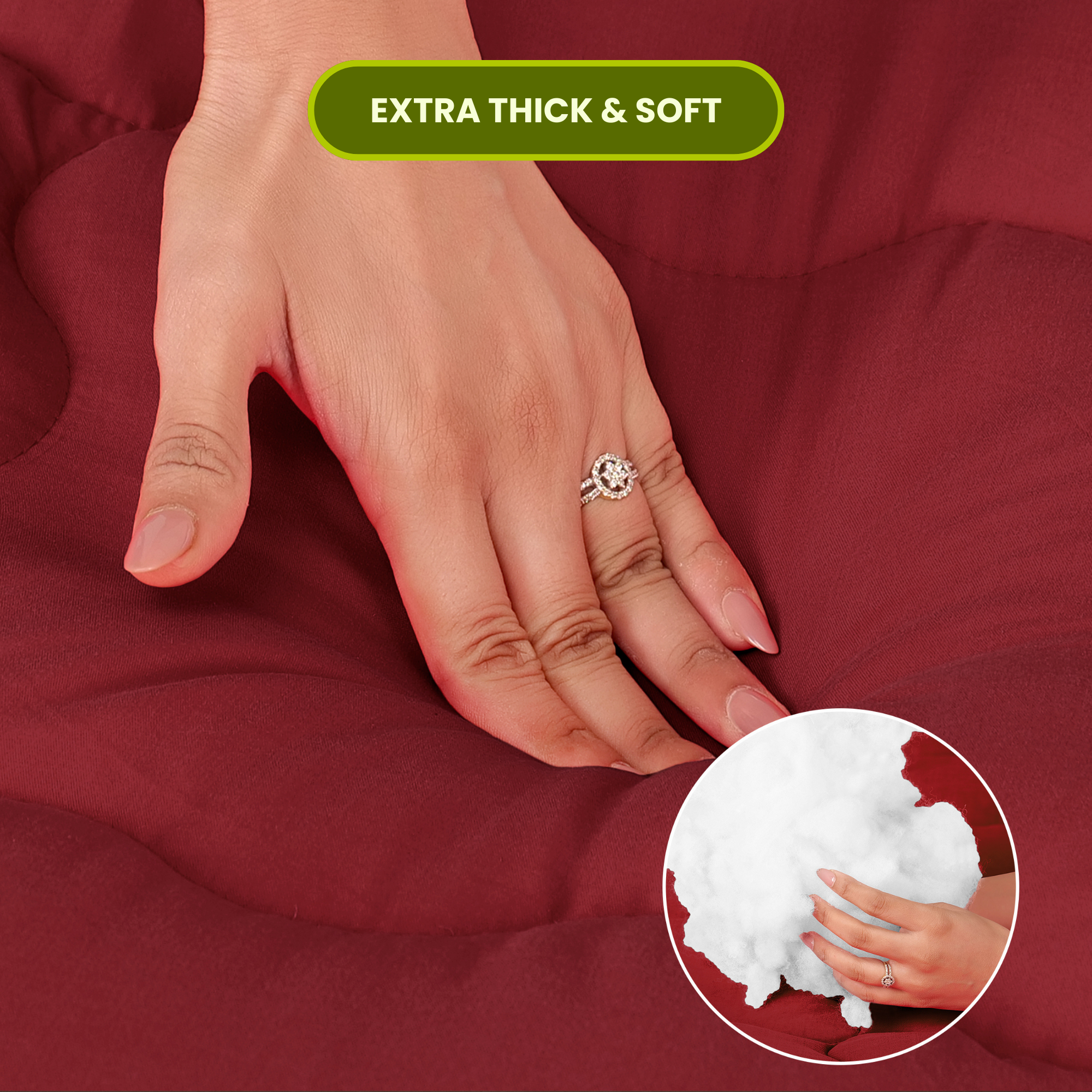 Maroon Mattress Topper / Pads 