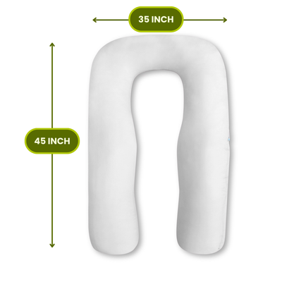 White U Shaped Pregnancy Pillow